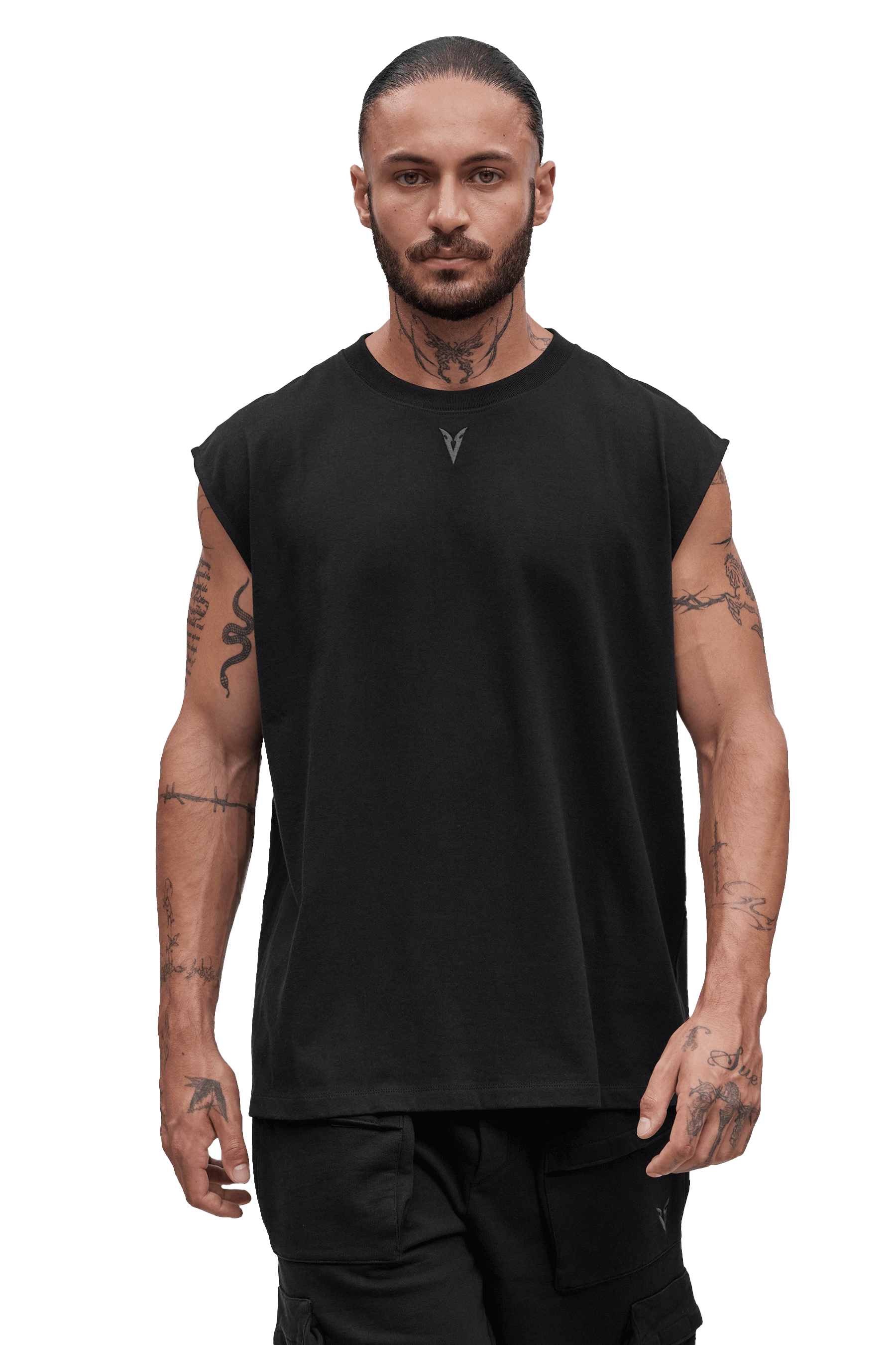MEN'S SLEEVELESS T-SHIRT - Black