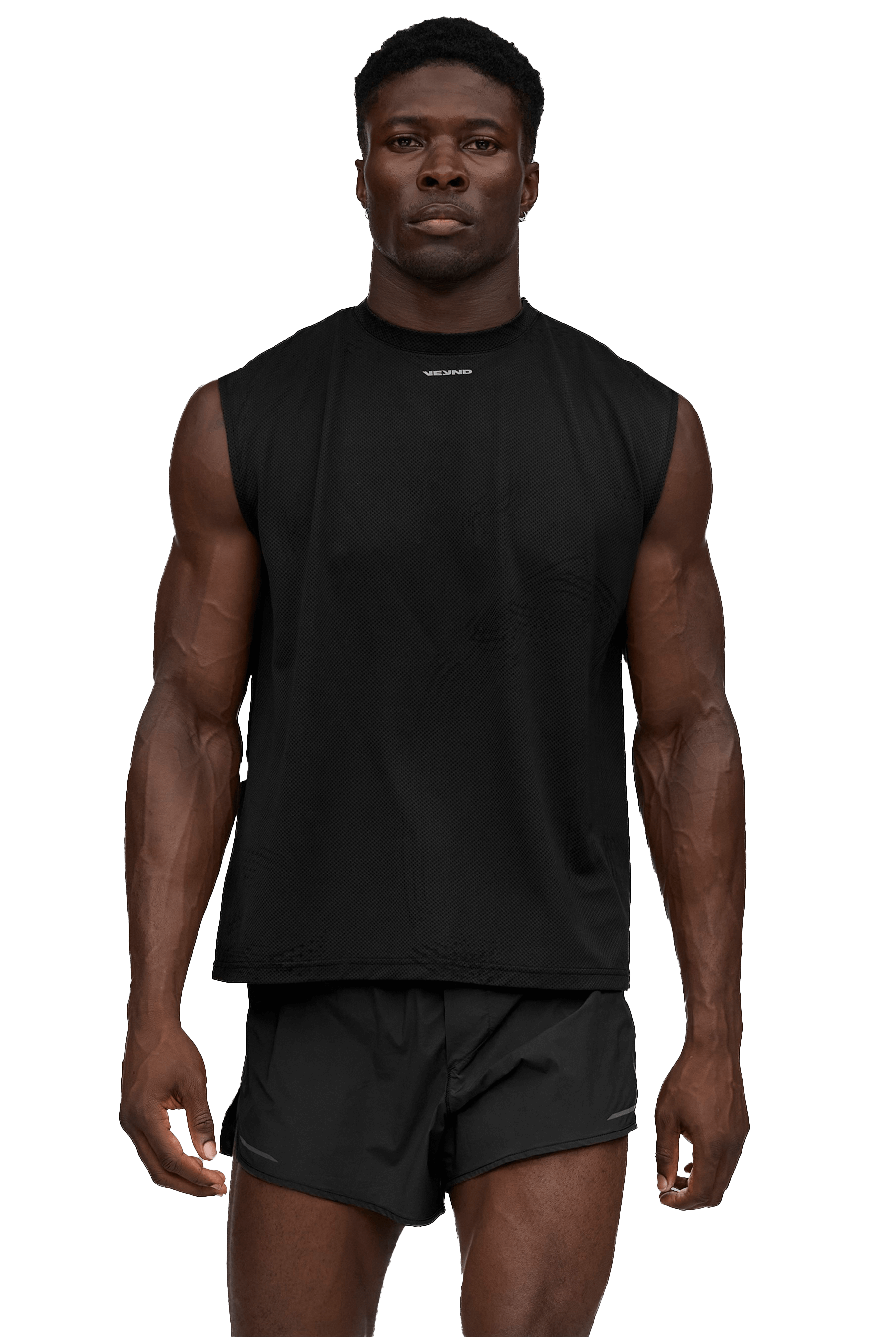 MEN'S SLEEVELESS BOXY T-SHIRT CROSS GRAPHIC - Black | VEYND MEN'S SLEEVELESS BOXY T-SHIRT CROSS GRAPHIC - Black | VEYND