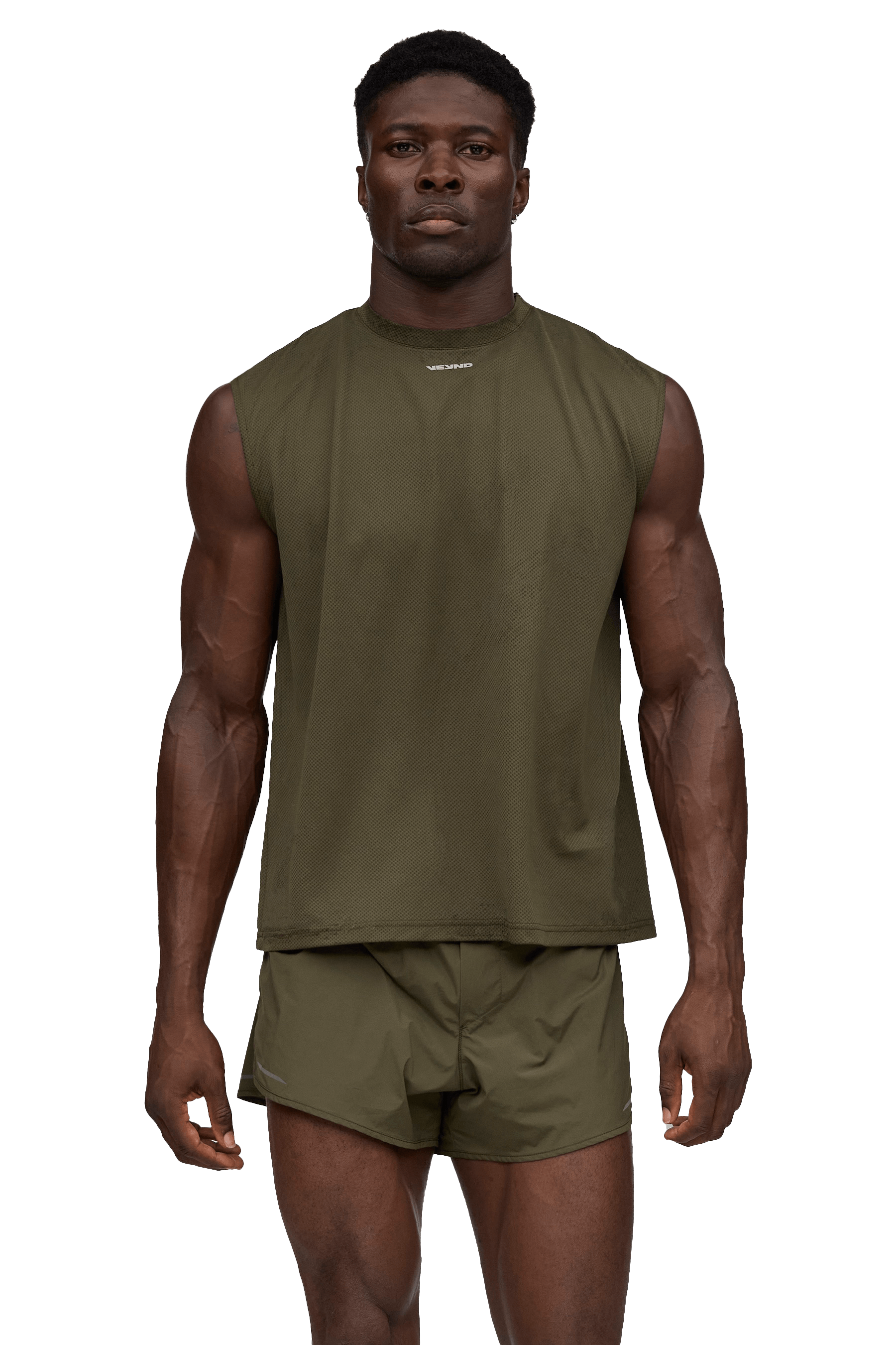 トップス VEYND SLEEVELESS T-SHIRT CROSS GRAPHIC MEN'S SLEEVELESS BOXY T-SHIRT CROSS GRAPHIC - Khaki | VEYND