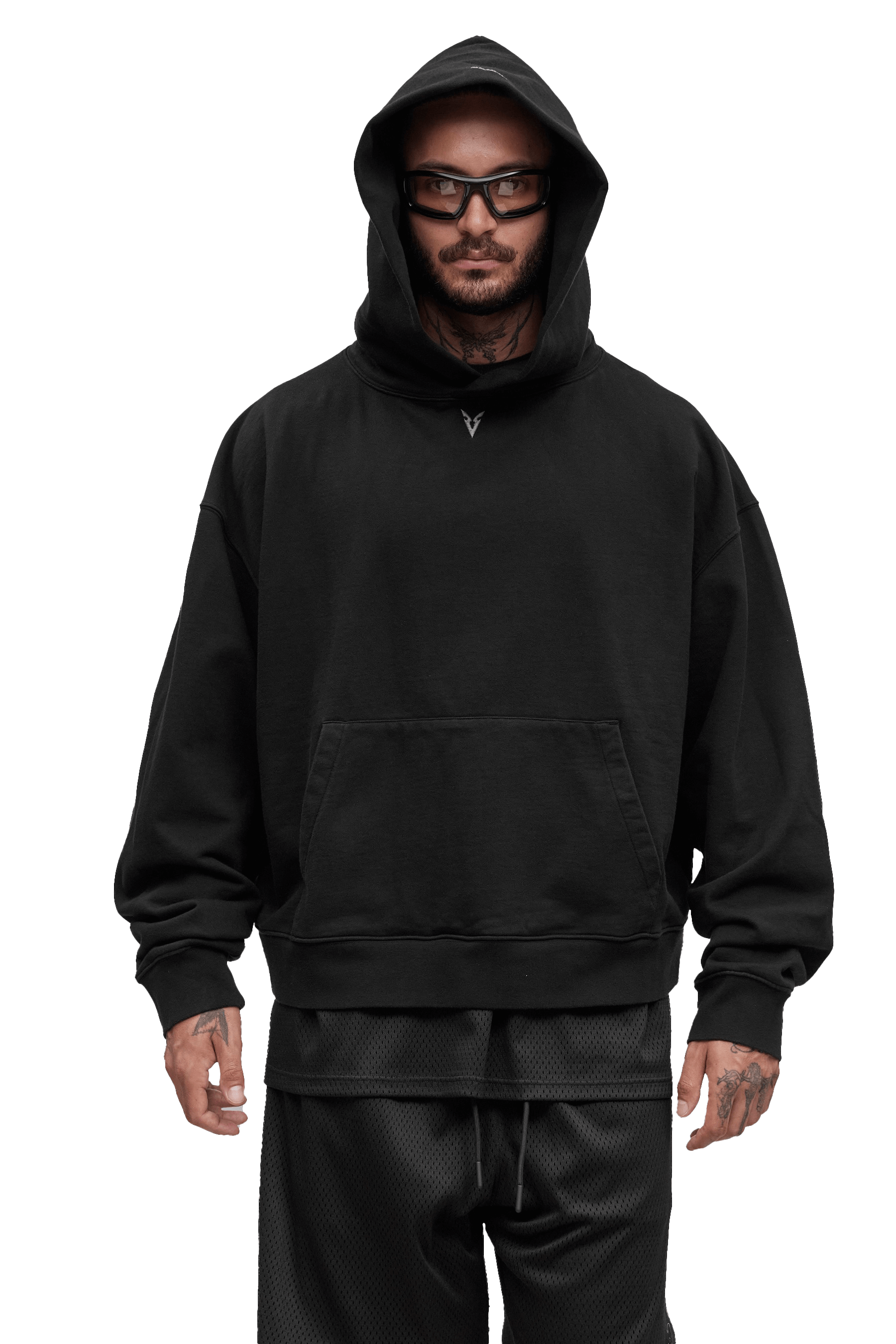MEN'S BOXY HOODIE - Black | VEYND