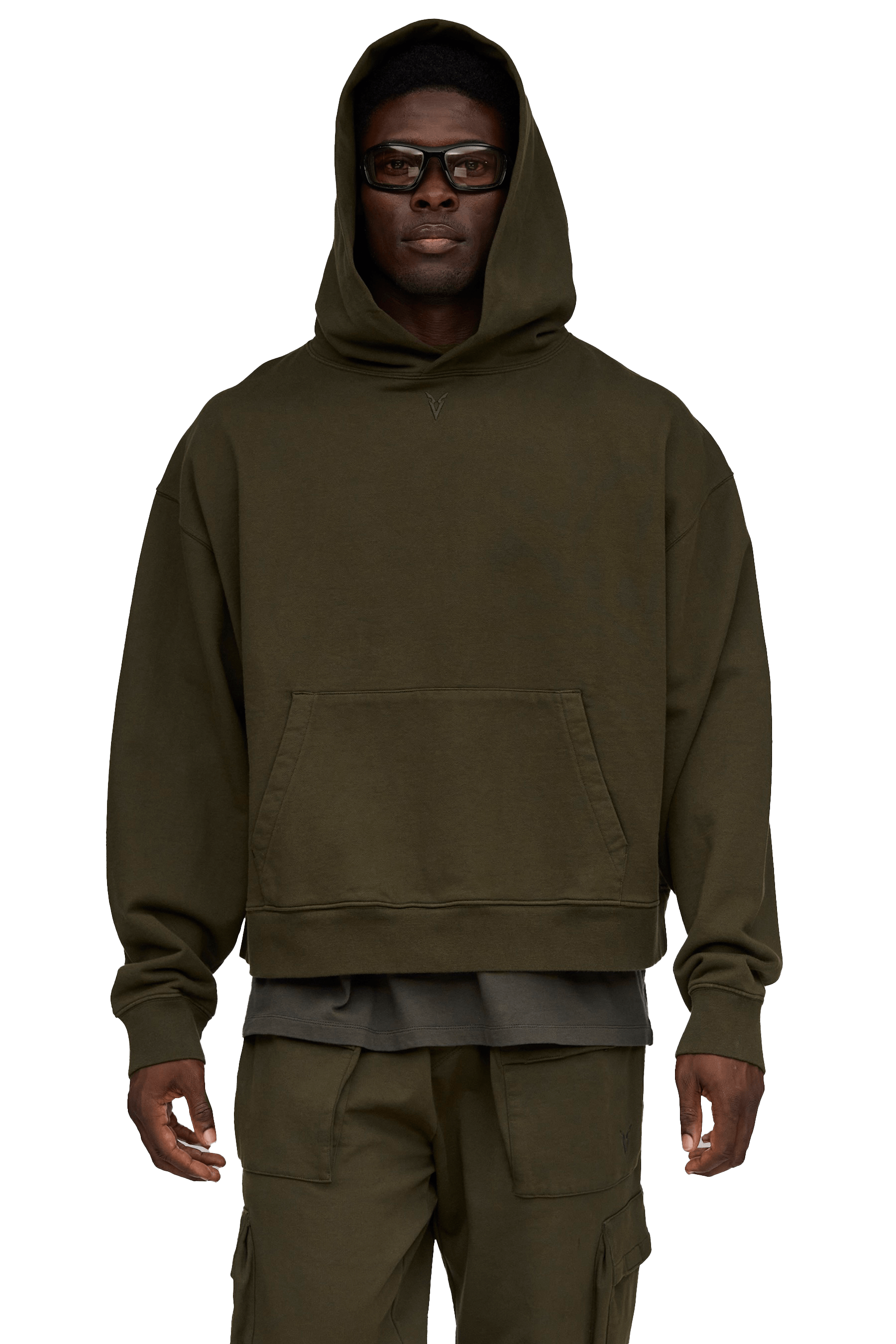 MEN'S BOXY HOODIE - Khaki | VEYND MEN'S BOXY HOODIE - Khaki | VEYND