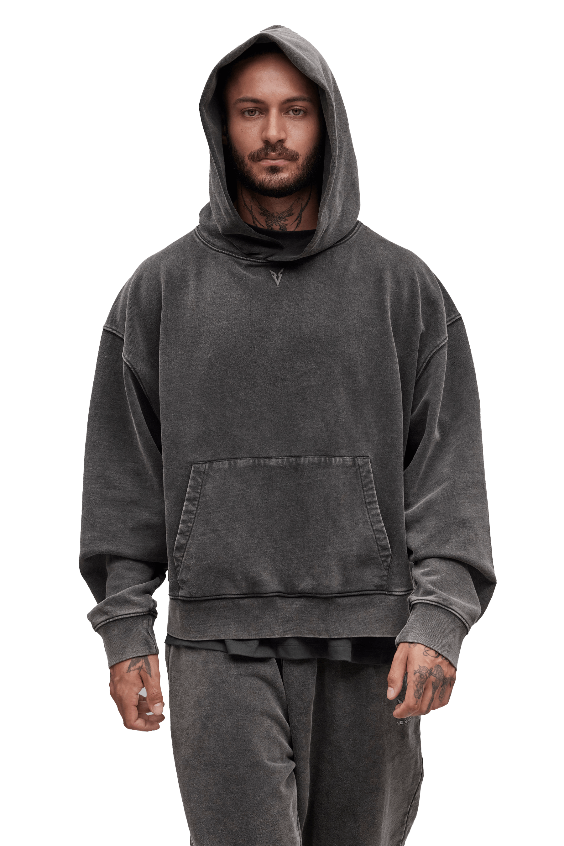MEN'S BOXY HOODIE - Gray Vintage | VEYND