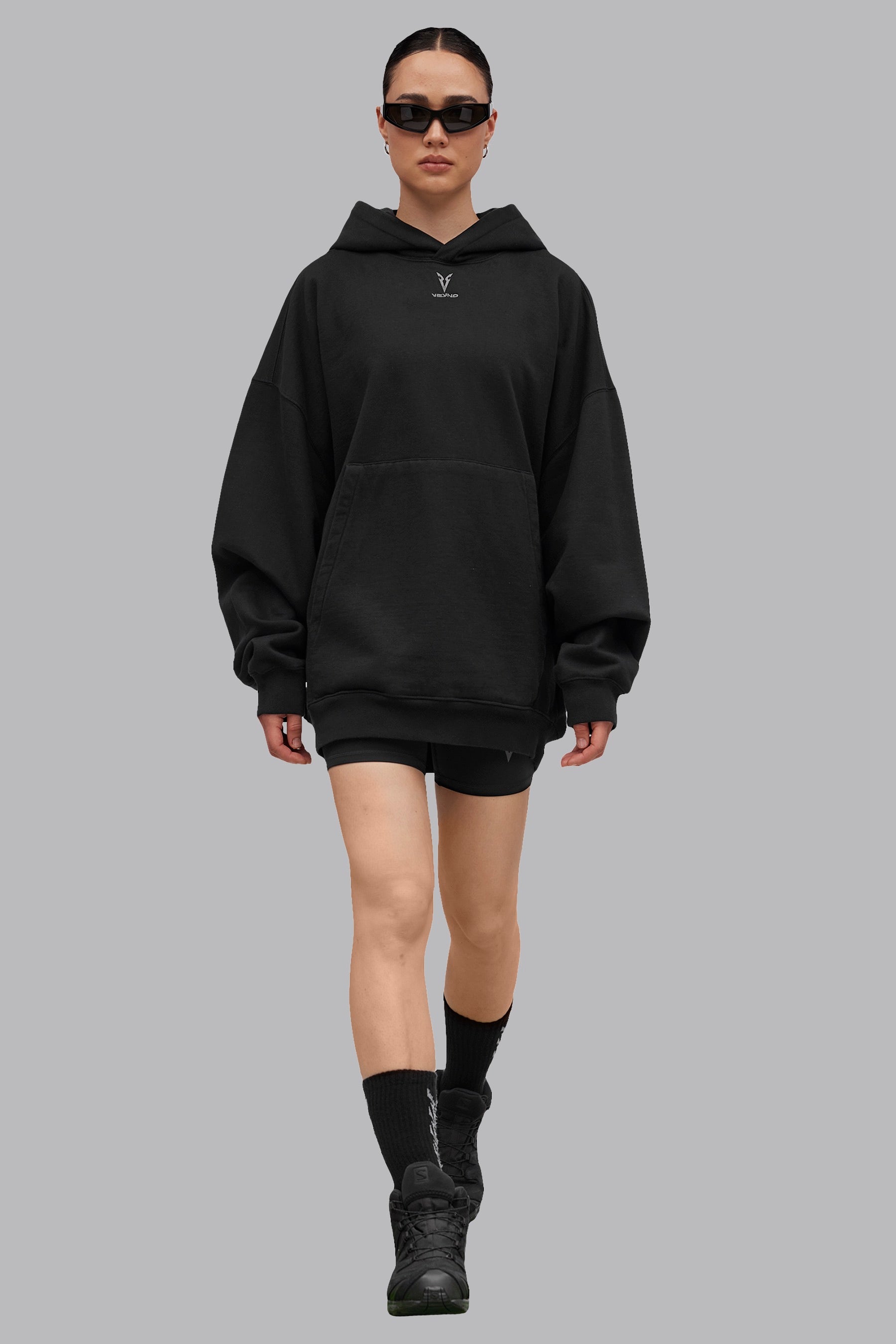 Longline on sale black hoodie