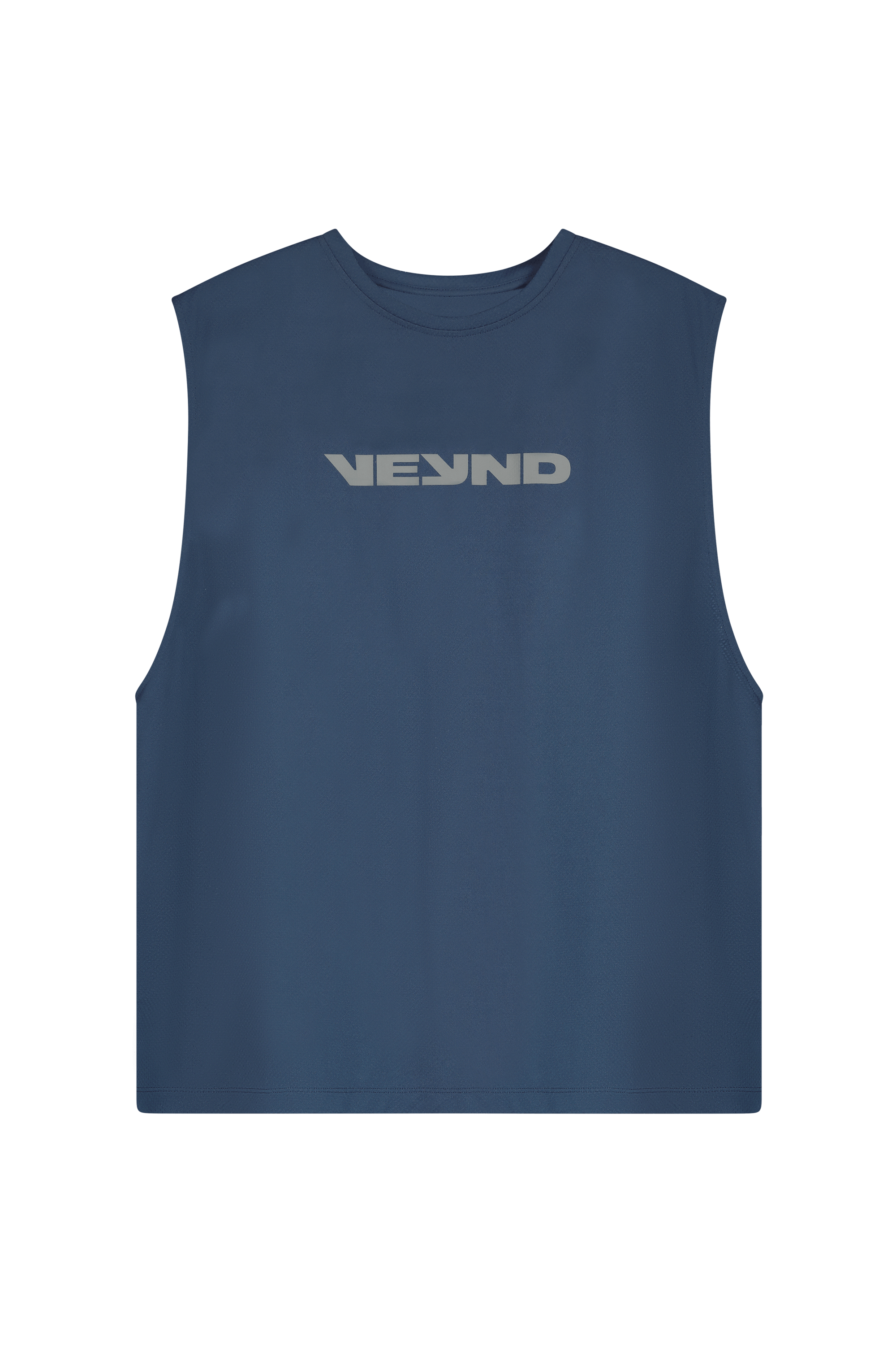 BOXY SLEEVELESS T-SHIRT V-GRAPHIC - Navy