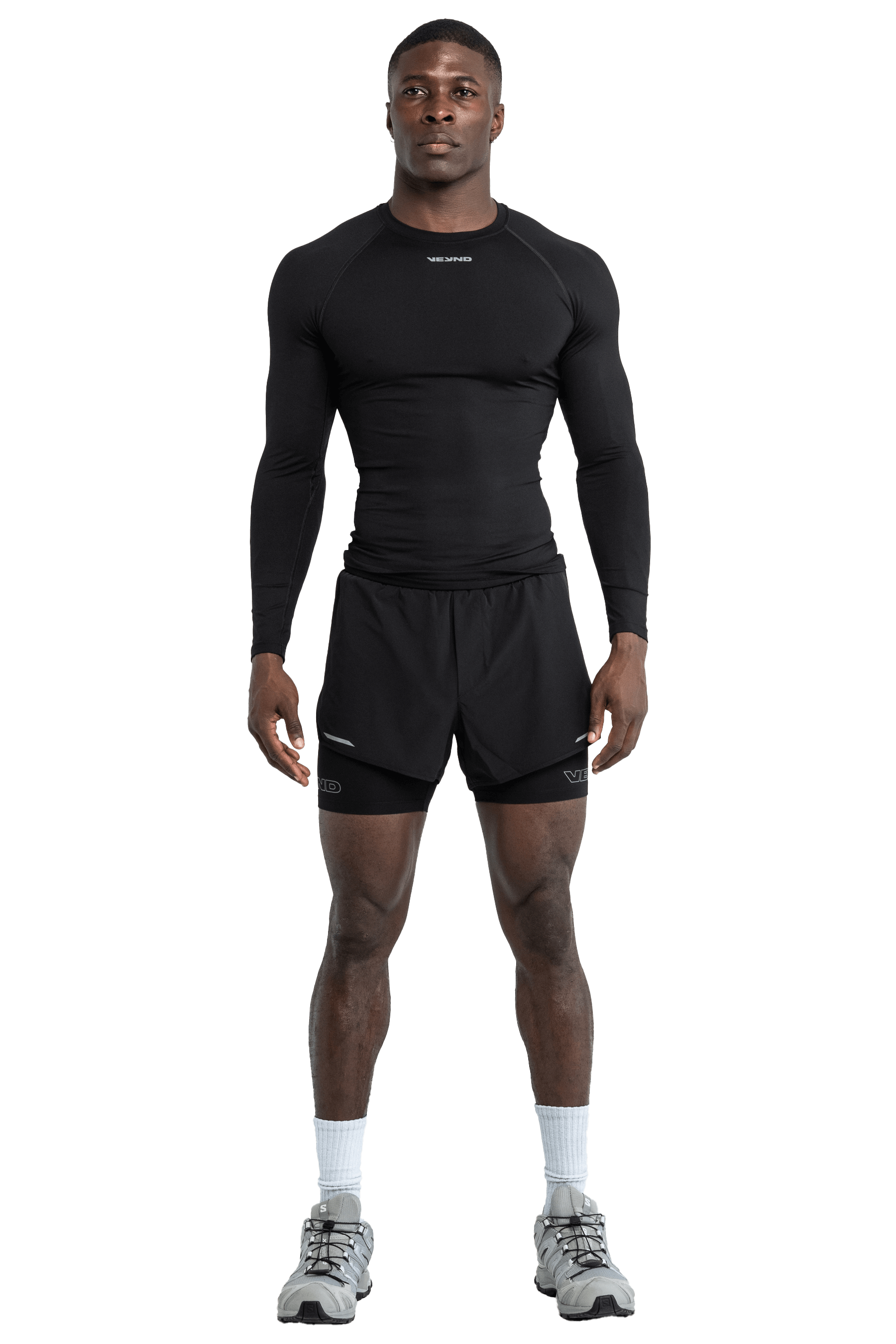 MUSCLE LONG SLEEVE T-SHIRT - BLACK