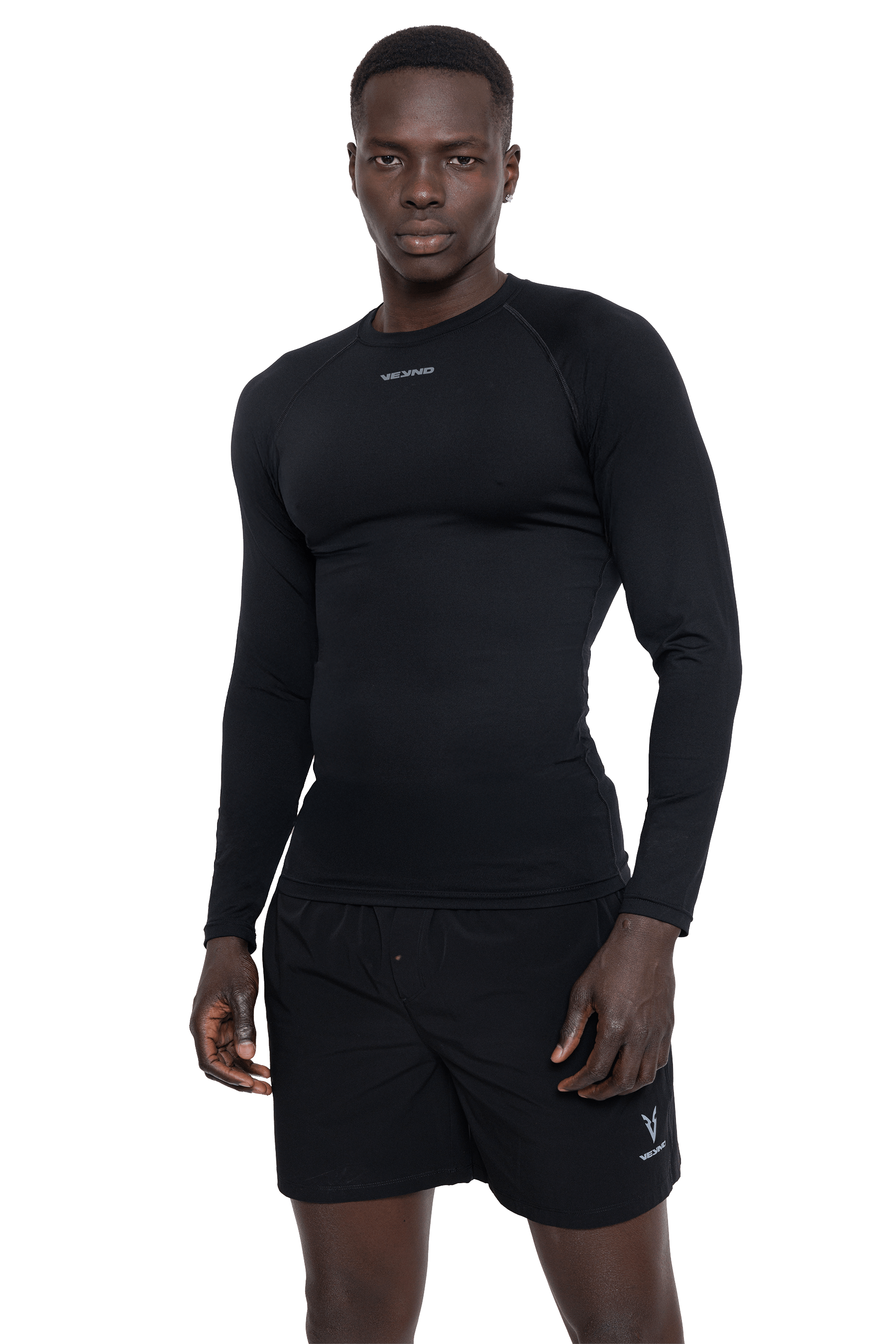 MUSCLE LONG SLEEVE T-SHIRT - BLACK