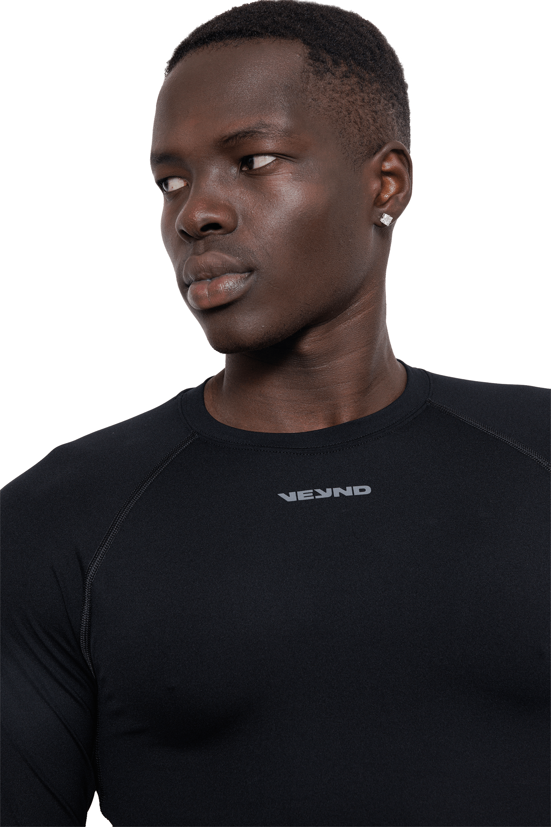 MUSCLE LONG SLEEVE T-SHIRT - BLACK