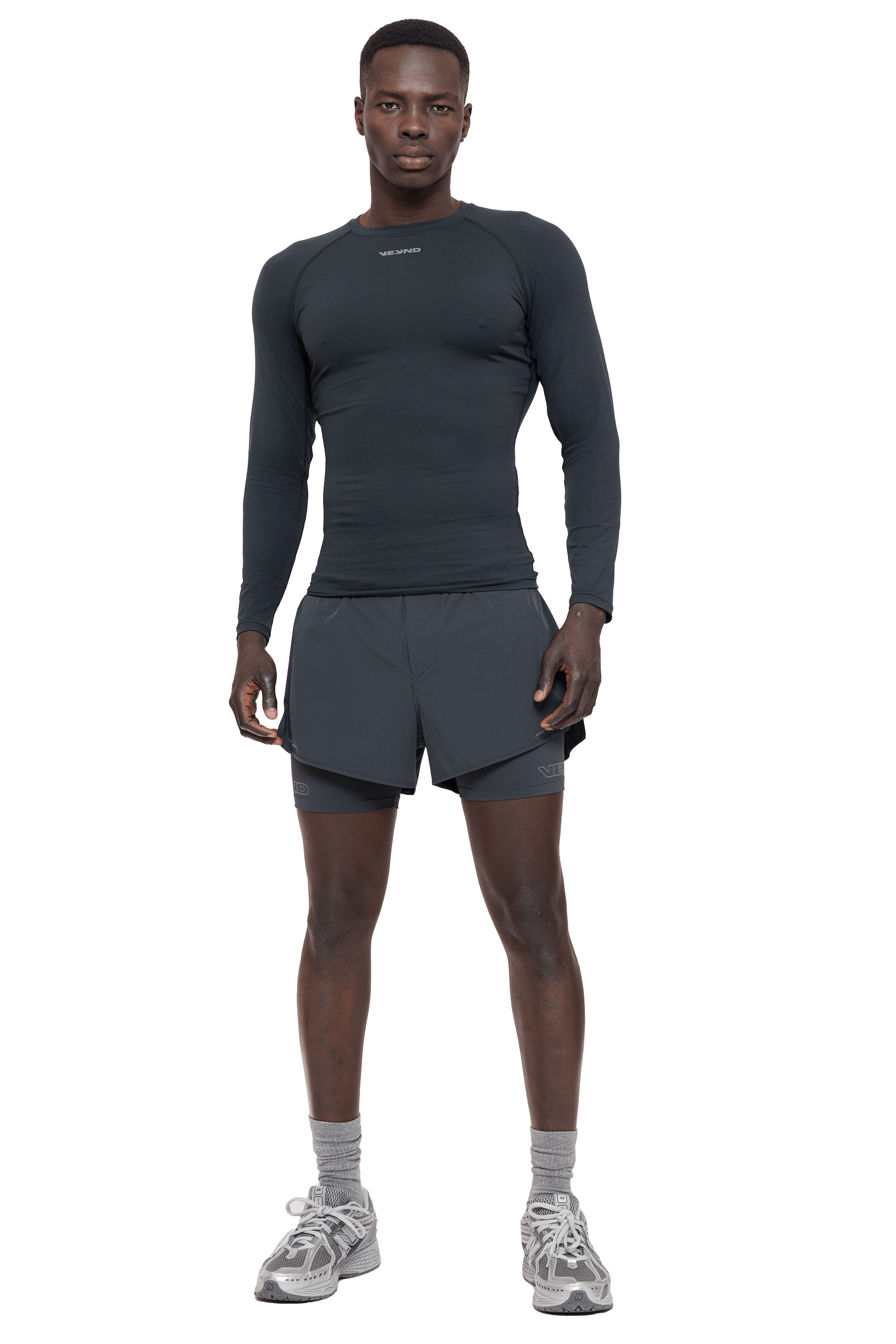 MUSCLE LONG SLEEVE T-SHIRT - GRAY