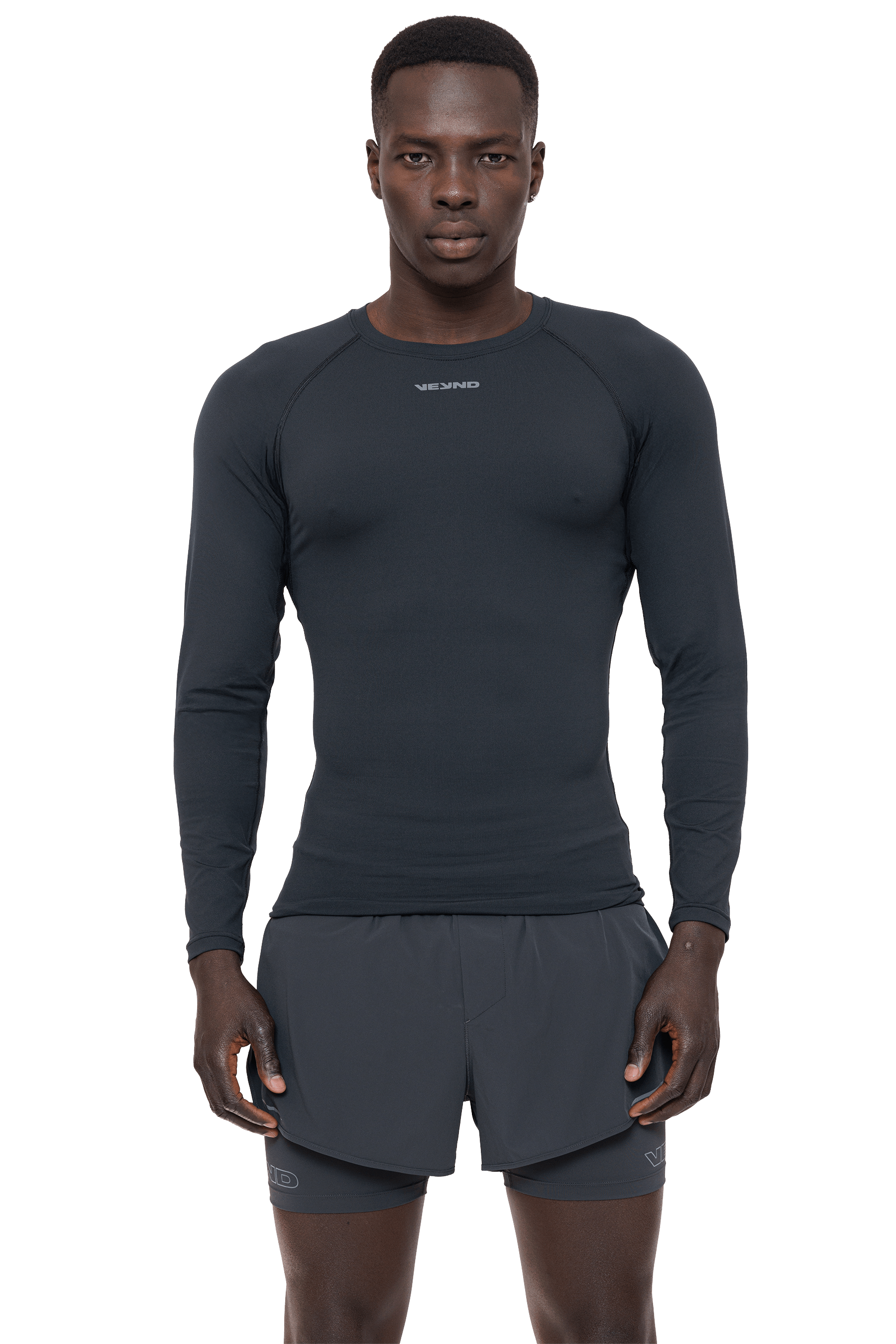 MUSCLE LONG SLEEVE T-SHIRT - GRAY