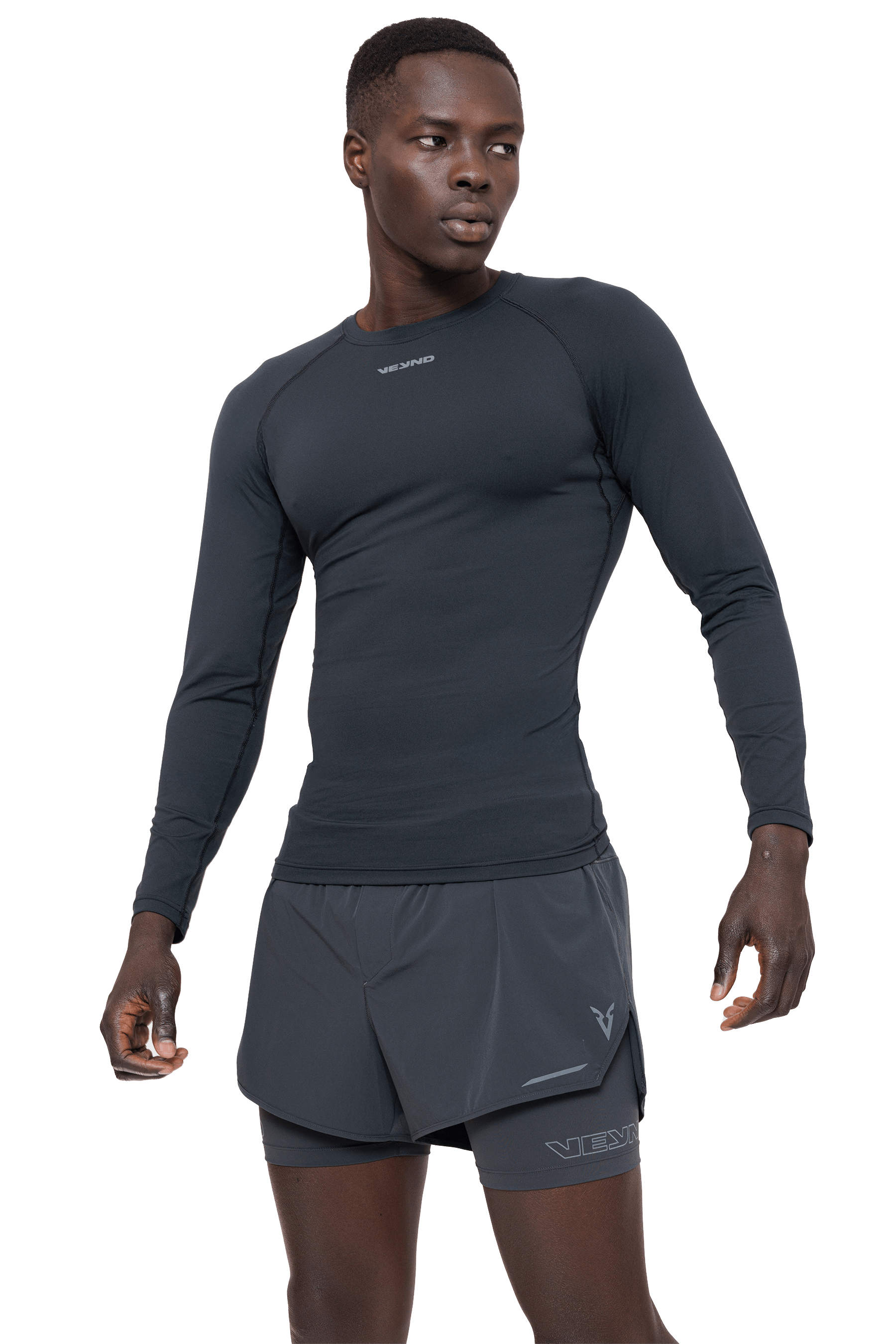 MUSCLE LONG SLEEVE T-SHIRT - GRAY