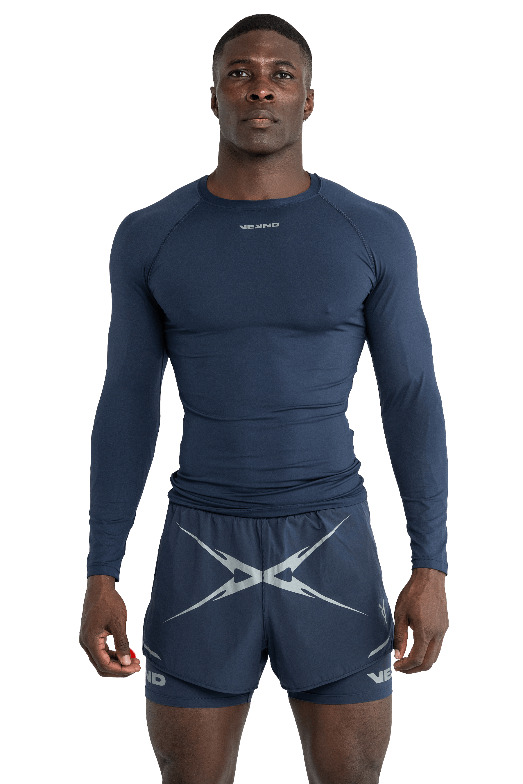 MUSCLE LONG SLEEVE T-SHIRT - NAVY