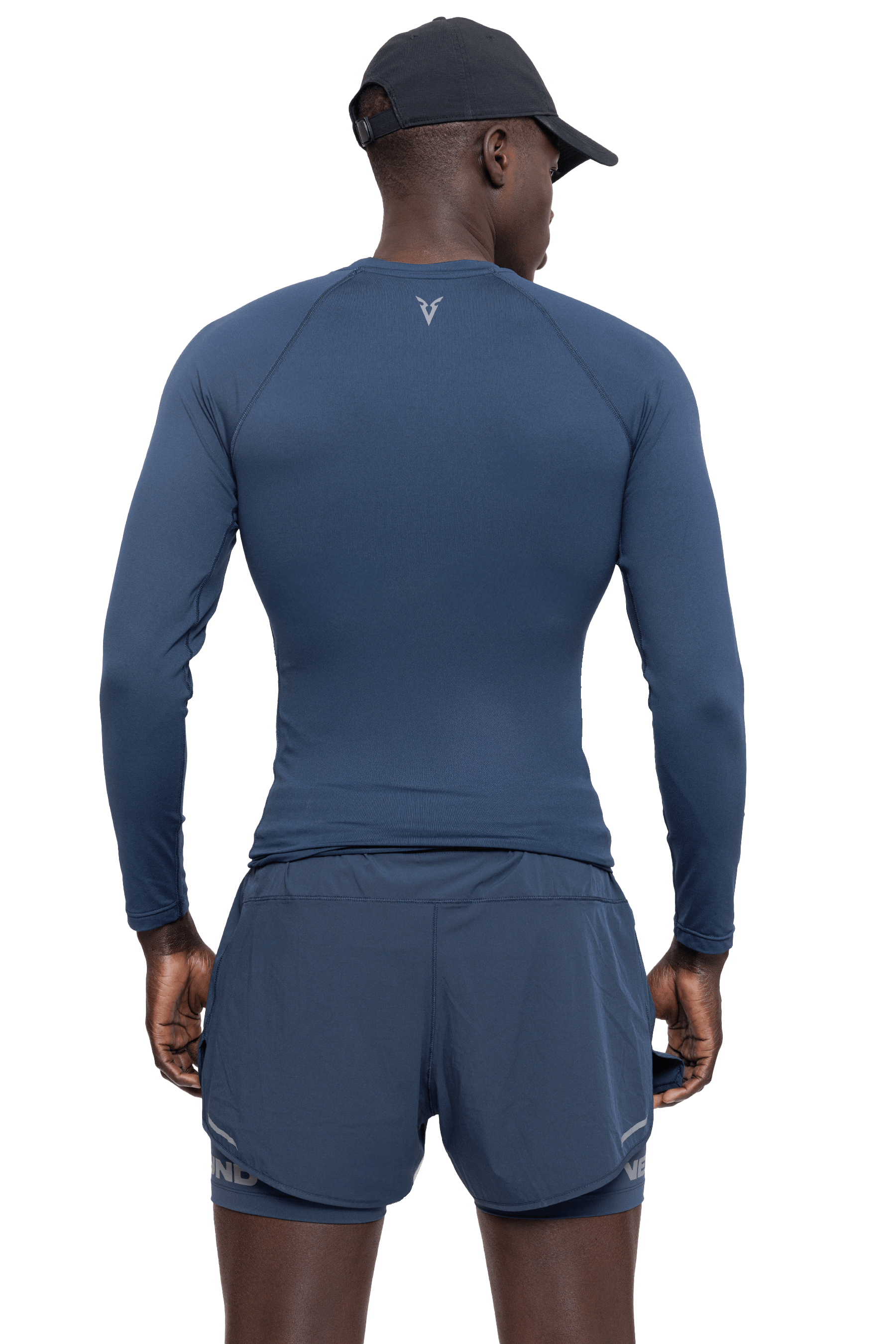 MUSCLE LONG SLEEVE T-SHIRT - NAVY