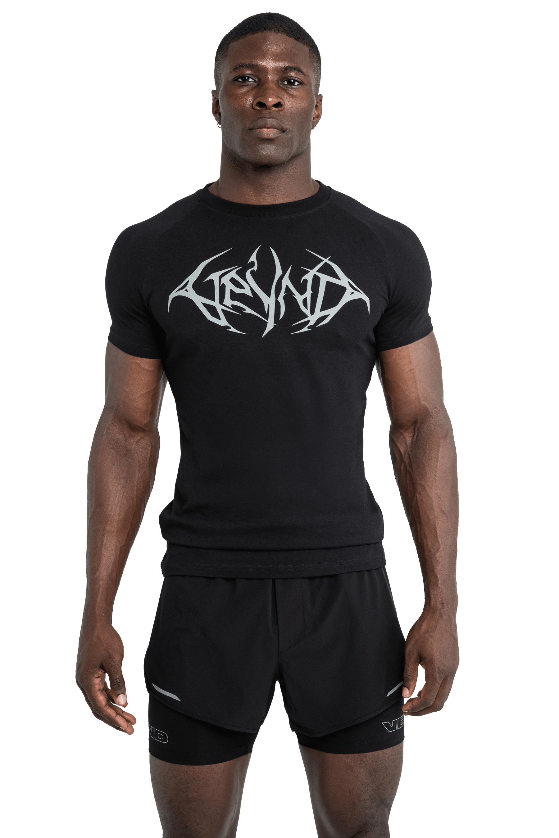 T-SHIRT GRAY VEINS GRAPHIC - Black