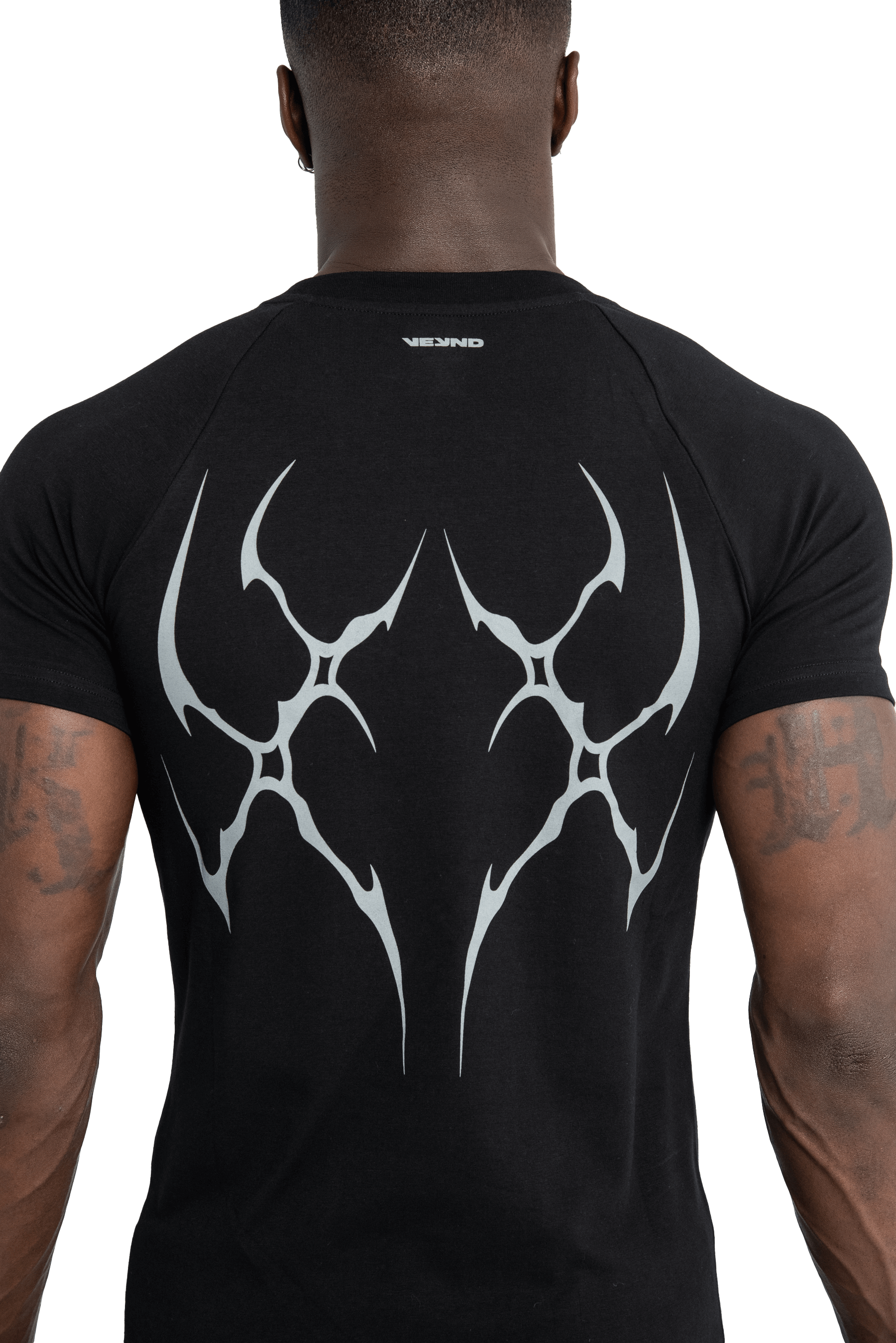 T-SHIRT GRAY VEINS GRAPHIC - Black