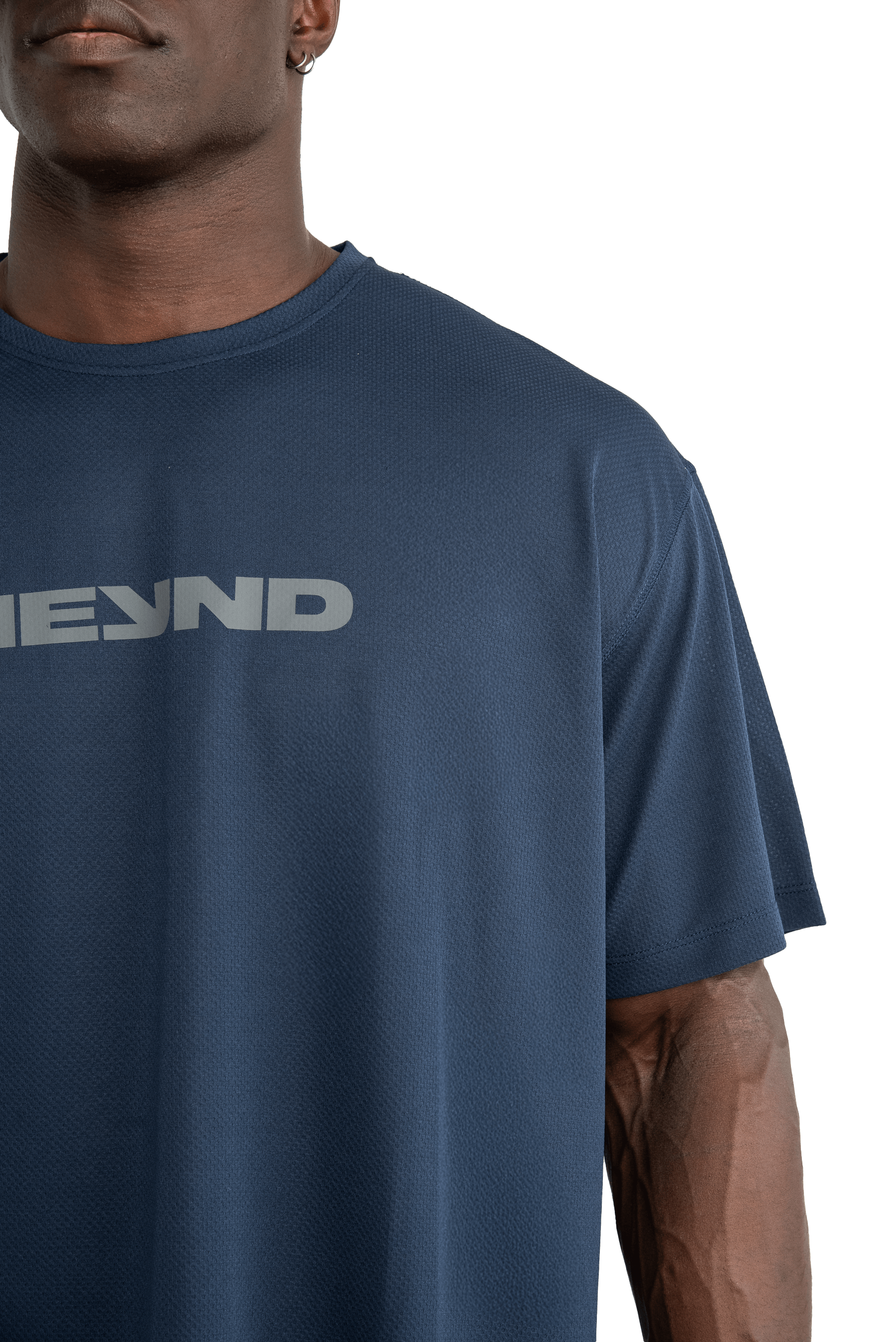BOXY T-SHIRT V-GRAPHIC - NAVY