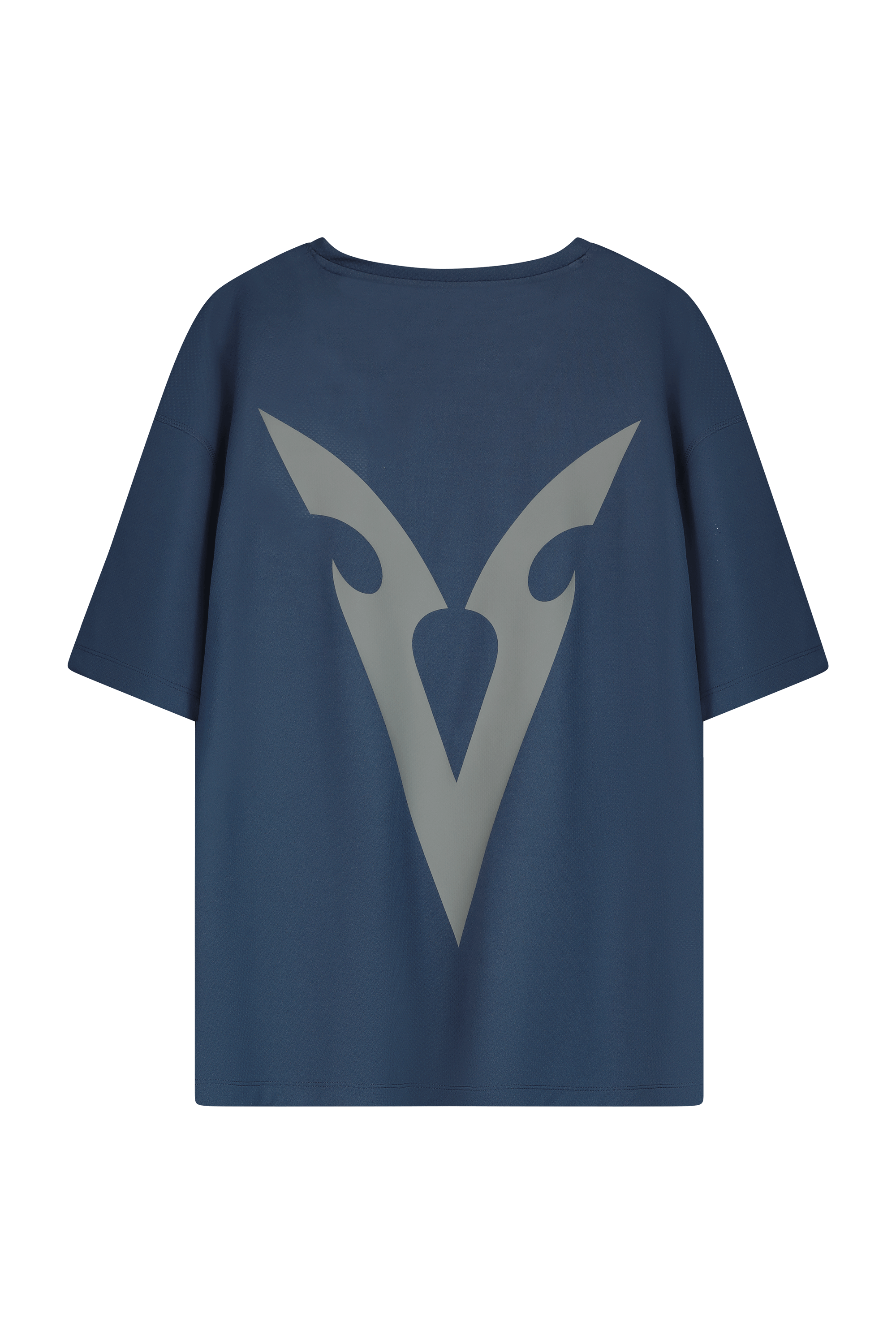 BOXY T-SHIRT V-GRAPHIC - NAVY