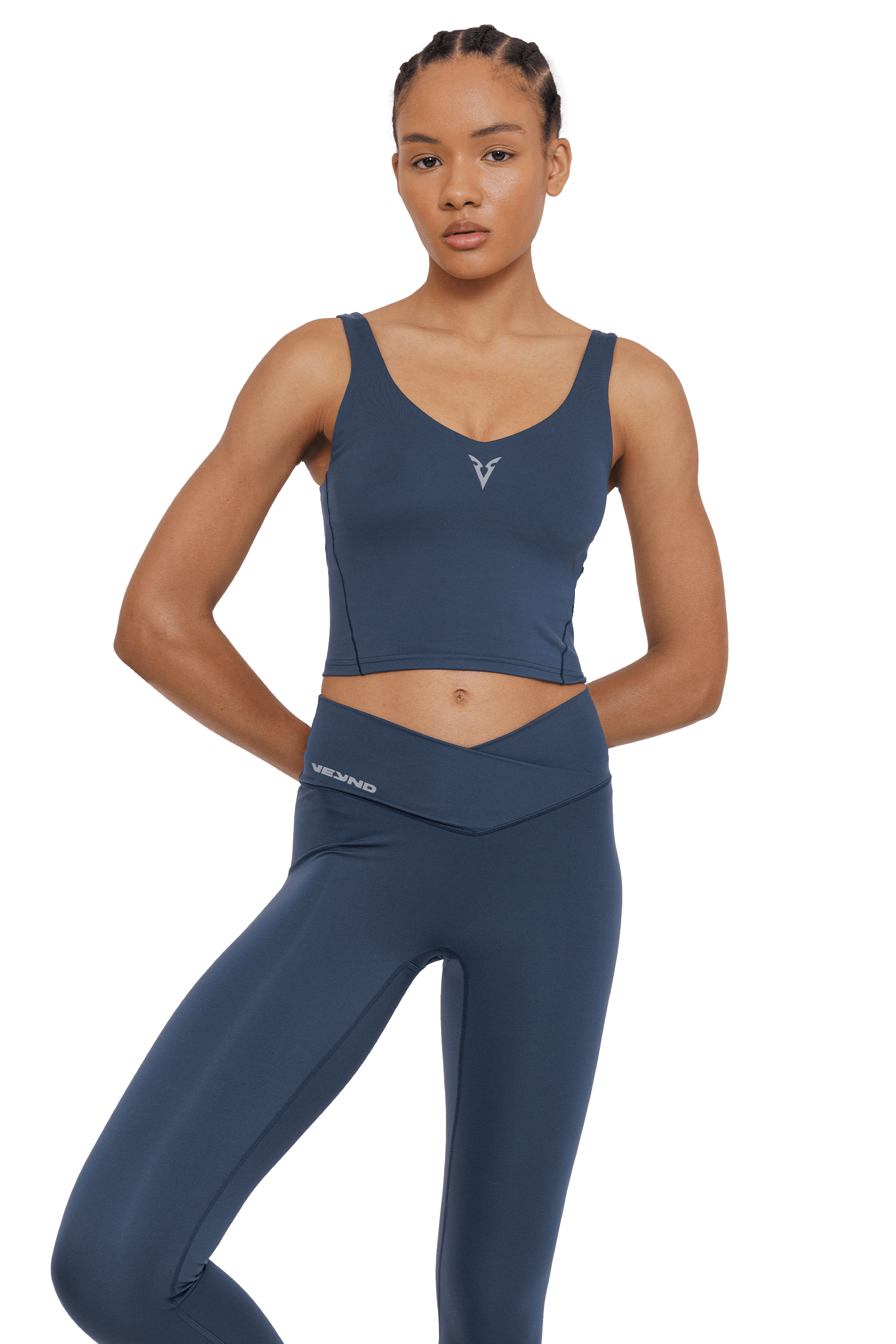 V NECK TANK - NAVY