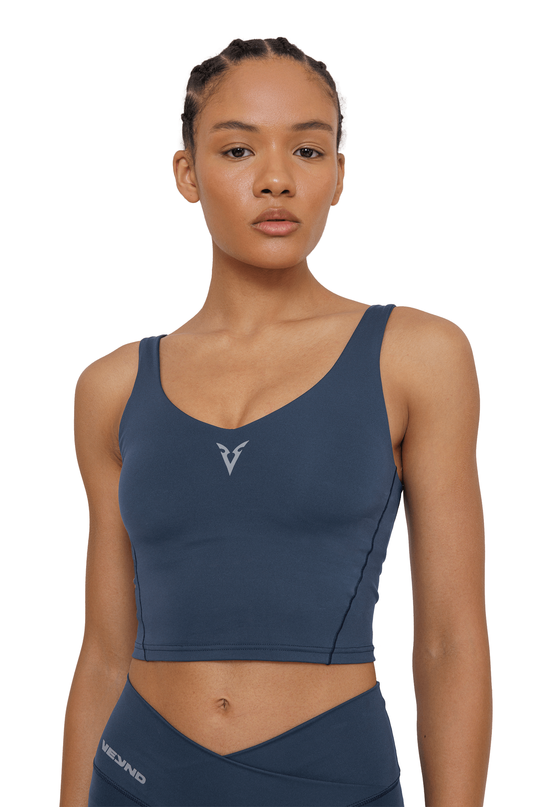 V NECK TANK - NAVY