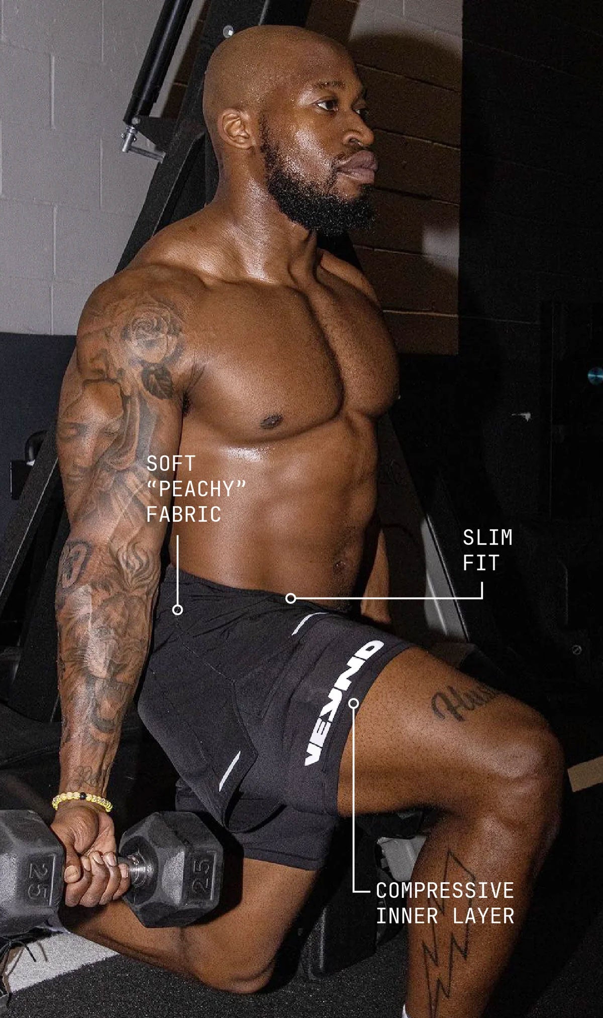 5" 2-IN-1 SHORTS - Black