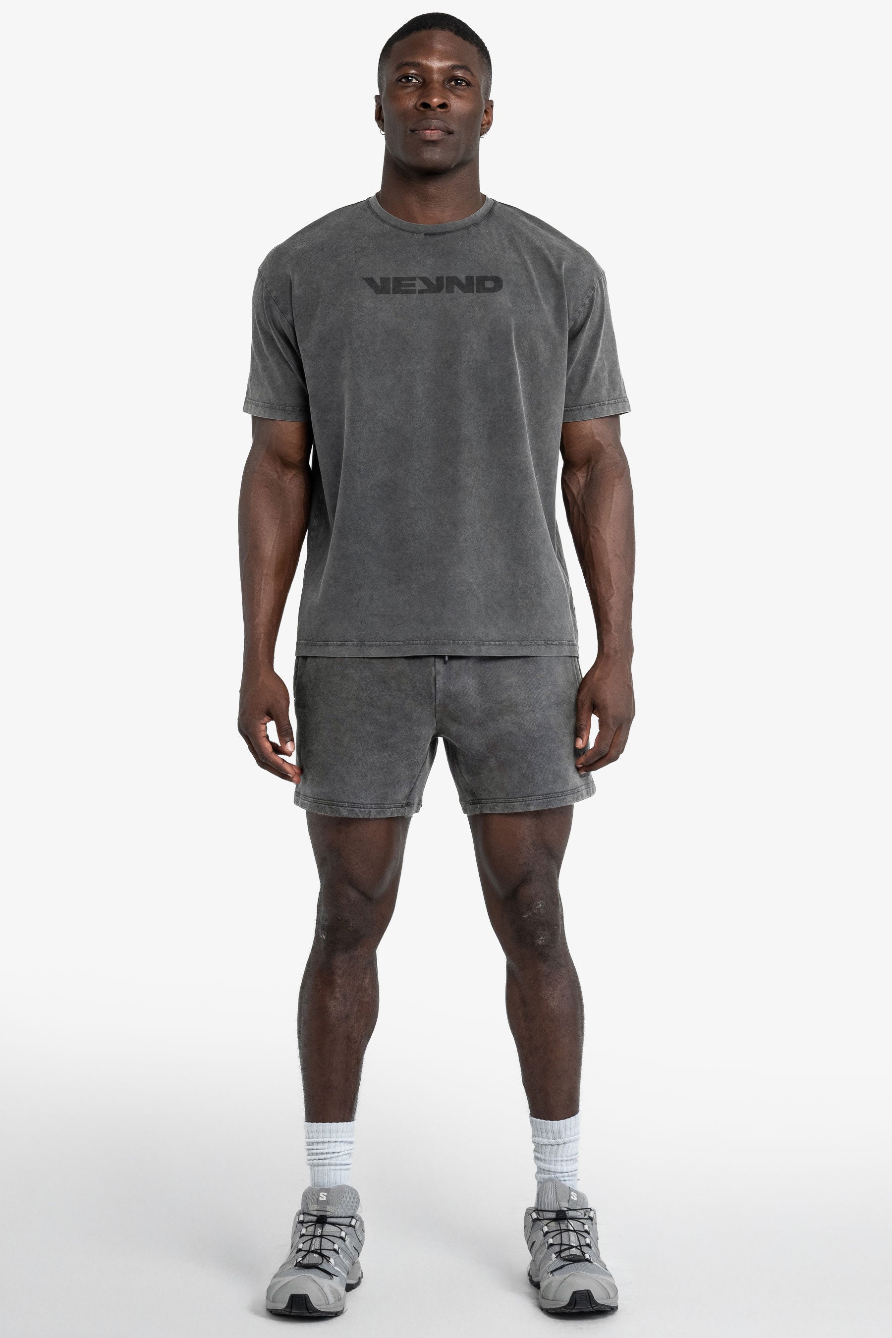 BOXY T-SHIRT OVERSIZED FIT - STORM GRAY