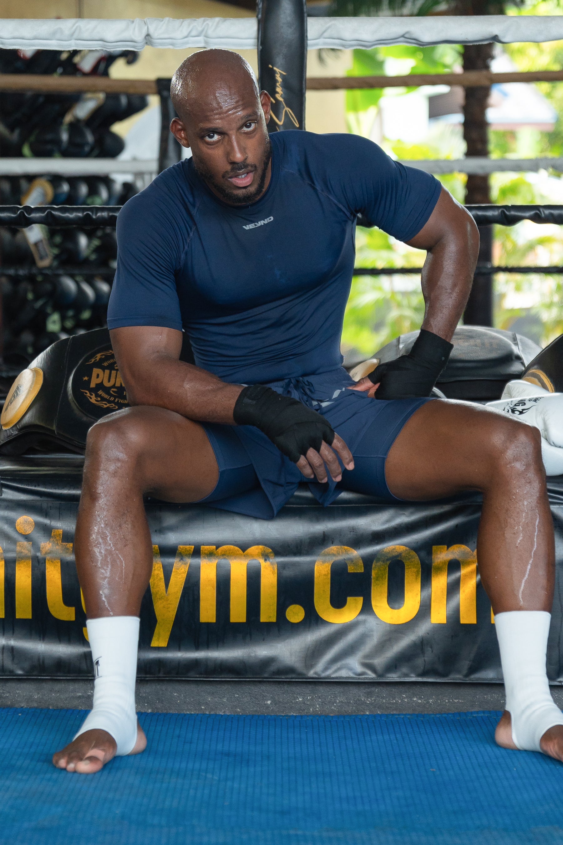 MUSCLE T-SHIRT - NAVY