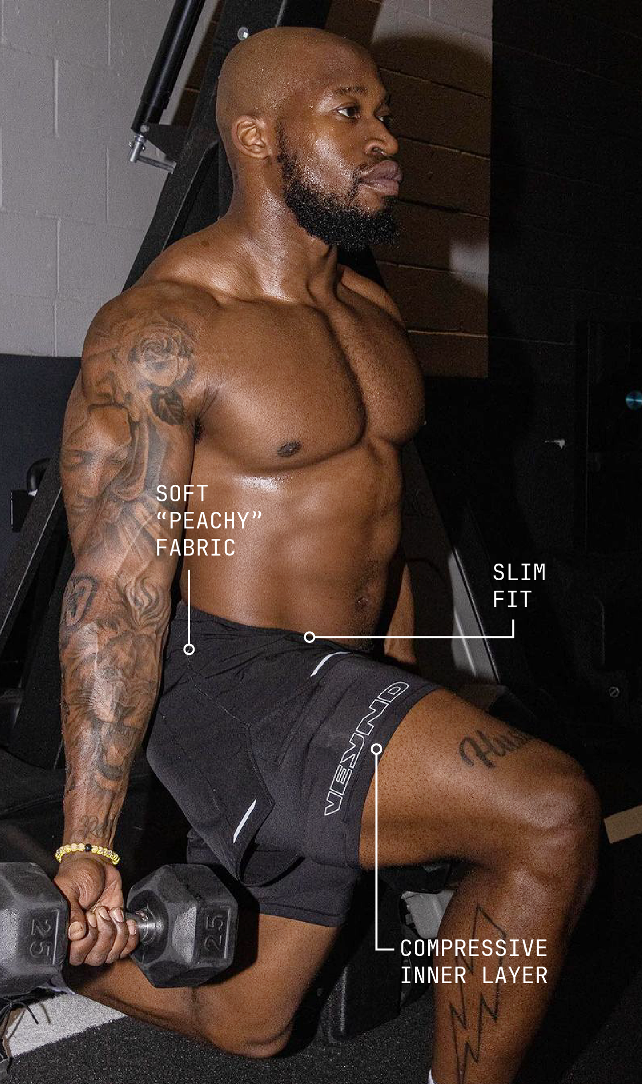 5" 2-IN-1 SHORTS - Black