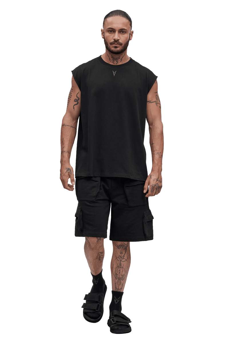 V_LYFE220 SLEEVELESS T-SHIRT - Black