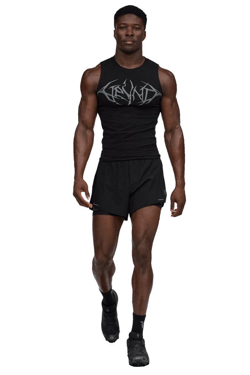 TANK GRAY VEINS GRAPHIC - Black