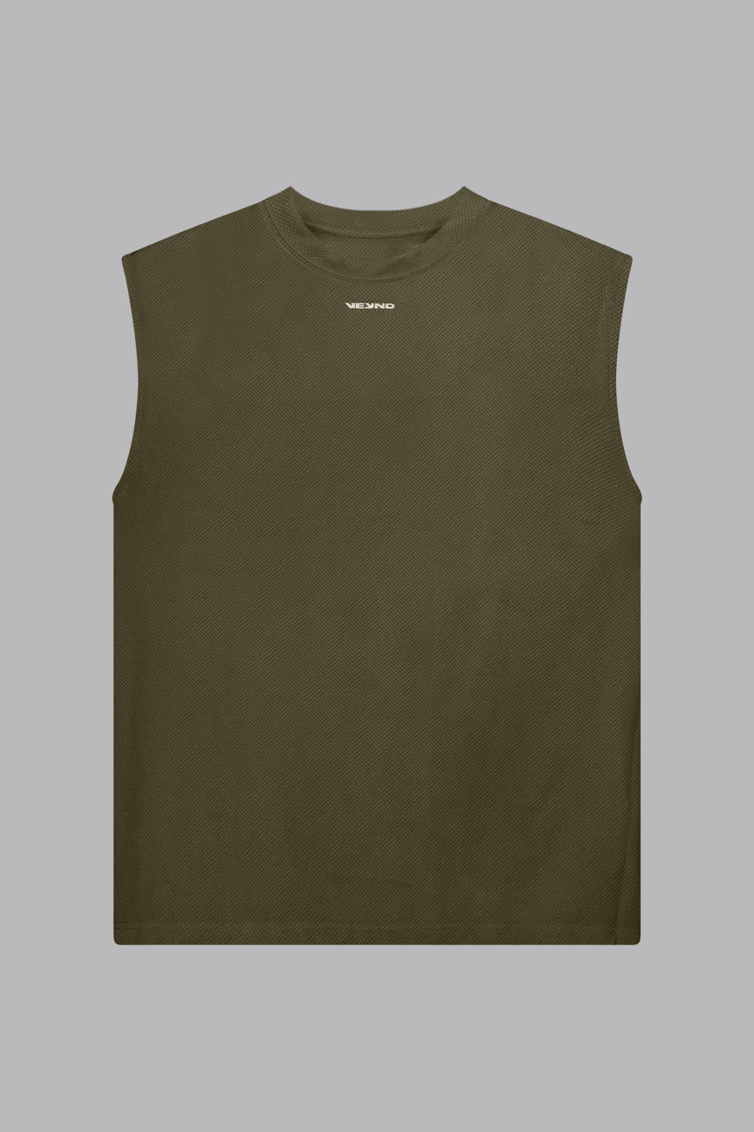 Technical Graphic Sleeveless T-Shirt - Khaki