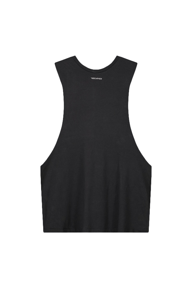DROP ARM TANK V-GRAPHIC - Black