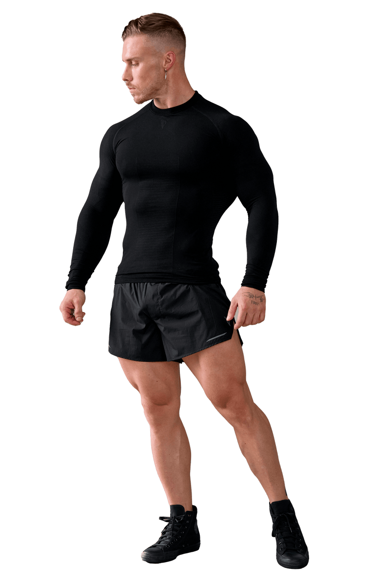 LONG SLEEVED T-SHIRT SEAMLESS - Black