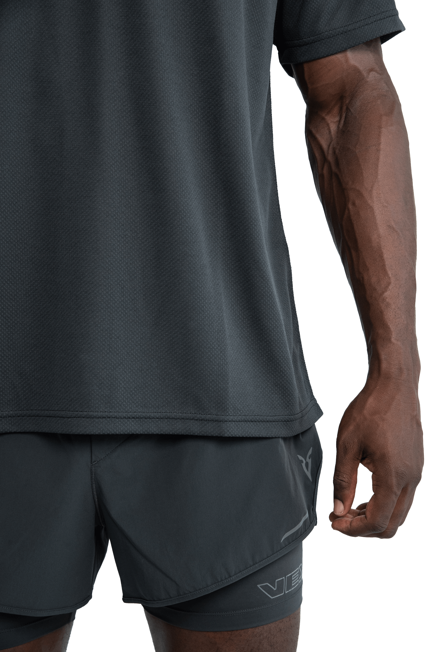 BOXY T-SHIRT CROSS GRAPHIC - Dark Gray