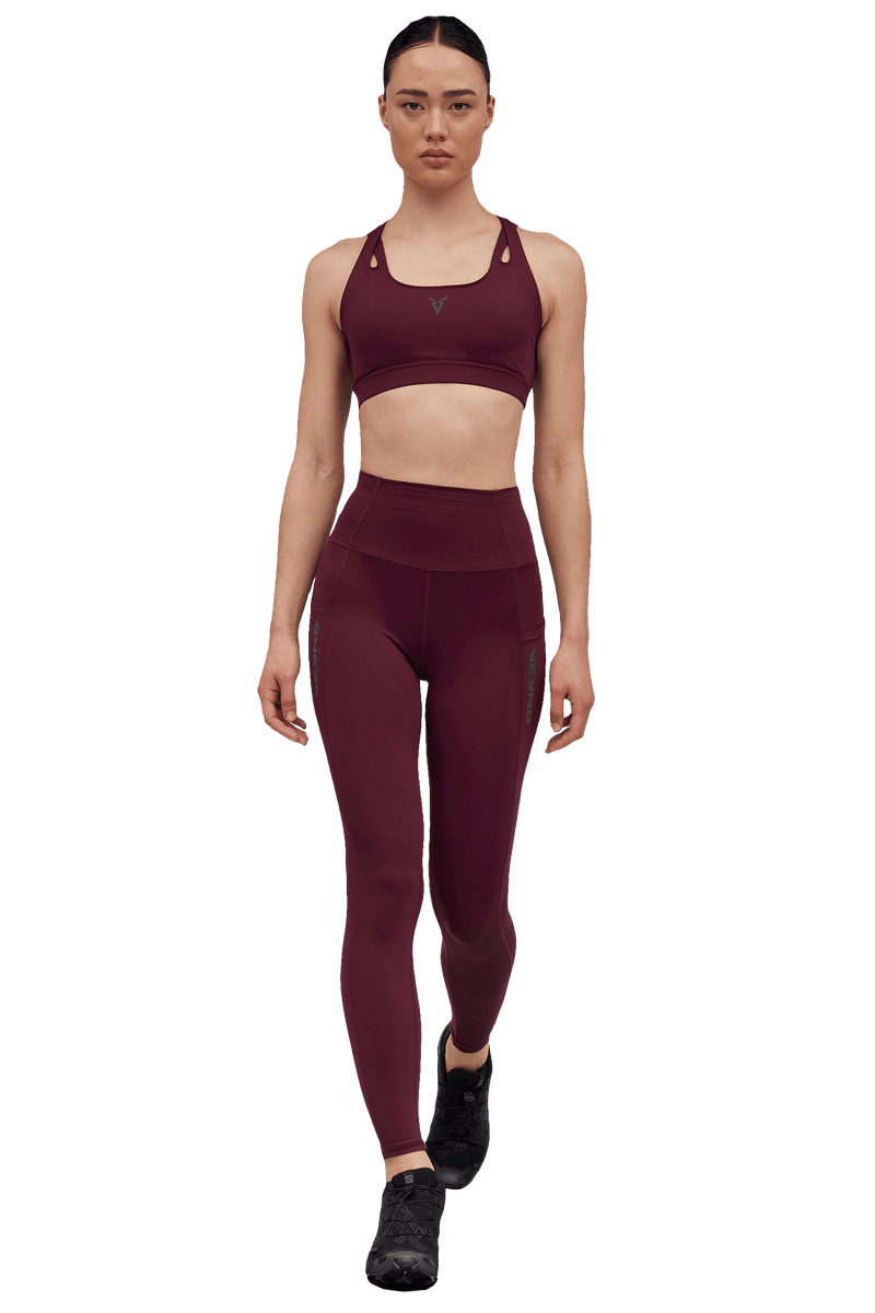 SPORTS BRA CUT OUT - Burgundy