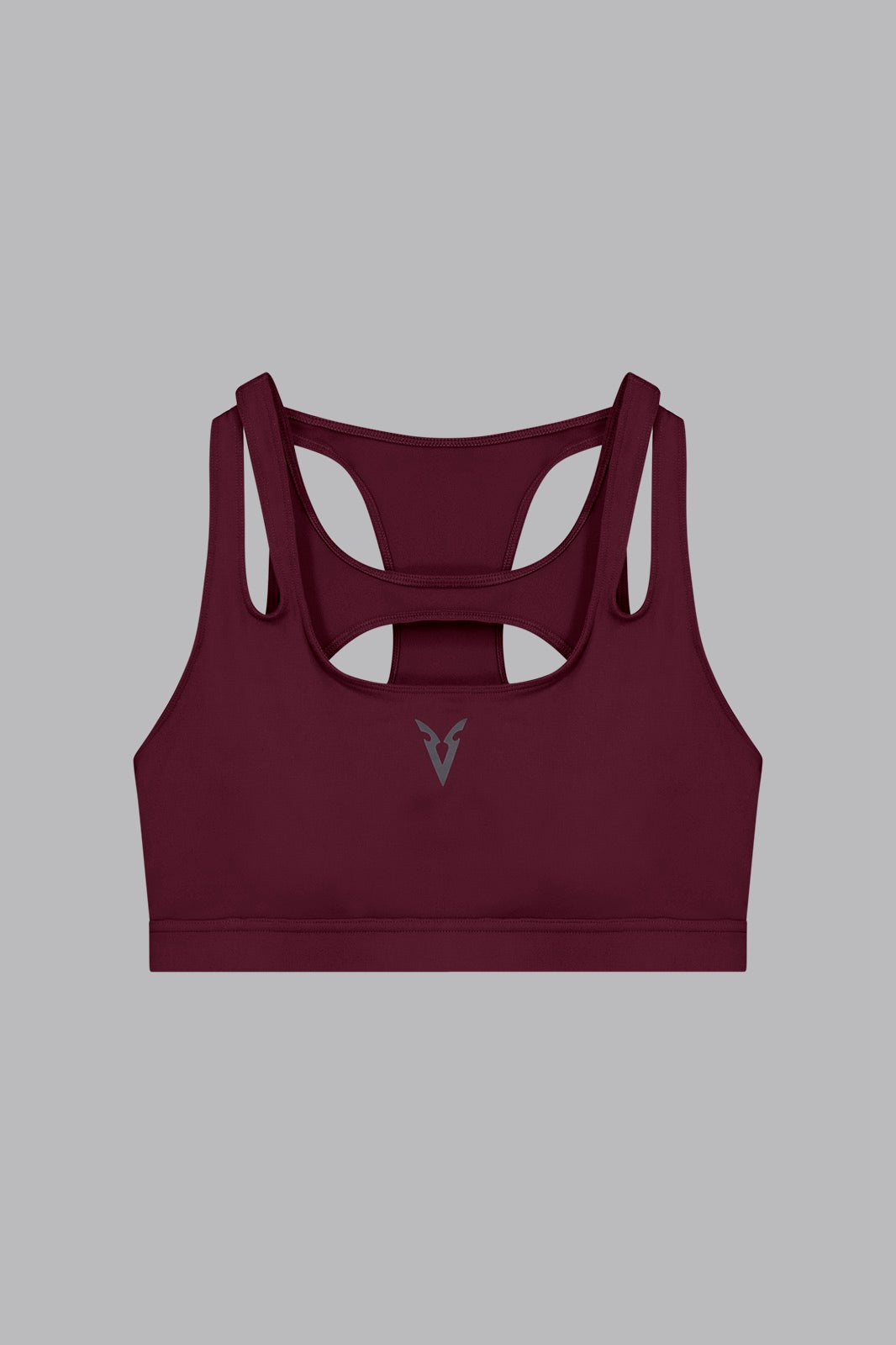 Cut Out Bra - Maroon Sports Bra with Front Cut Out - Maroon Sports