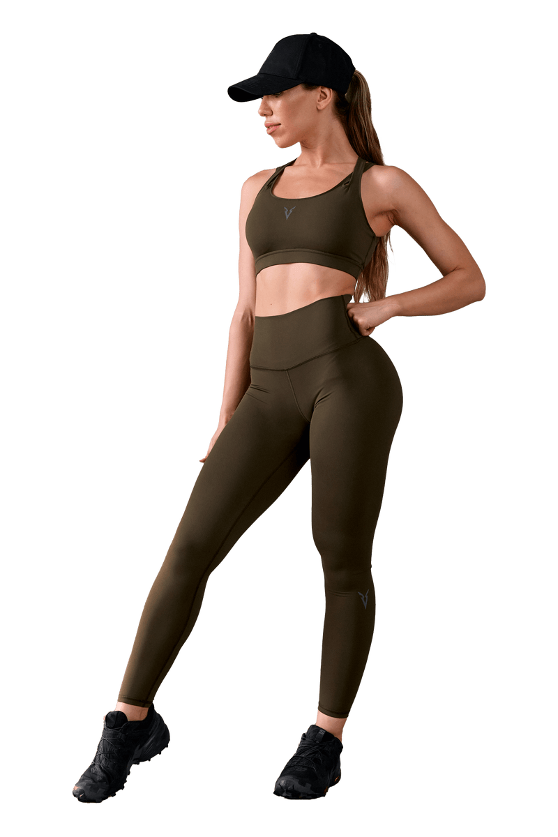 SPORTS BRA CUT OUT - Khaki