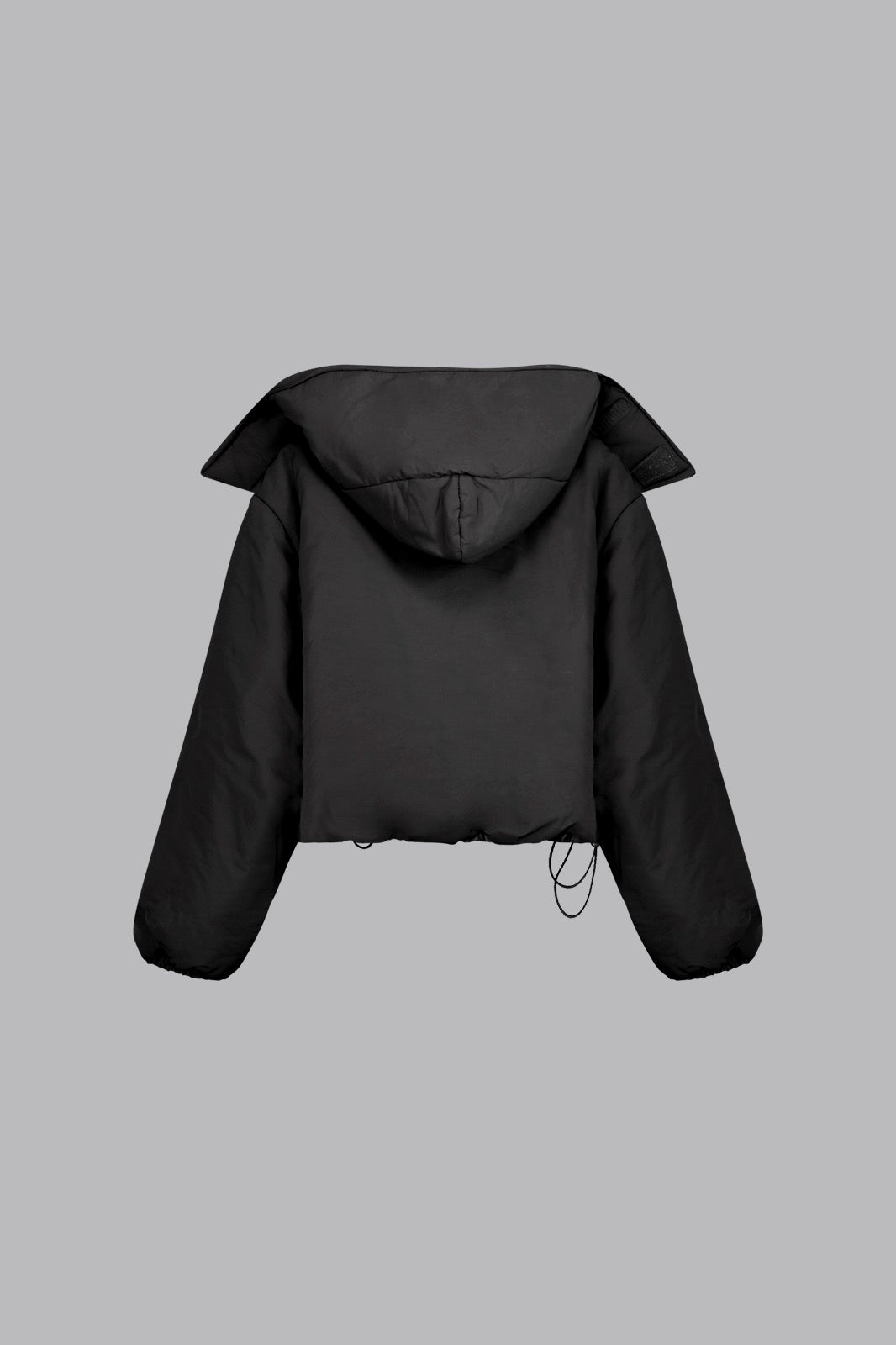 Cropped Padded Jacket - Black