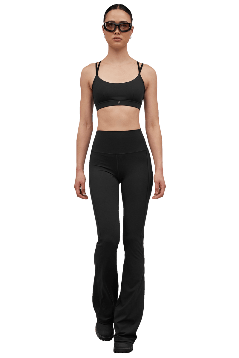 FLARED LEGGINGS - Black