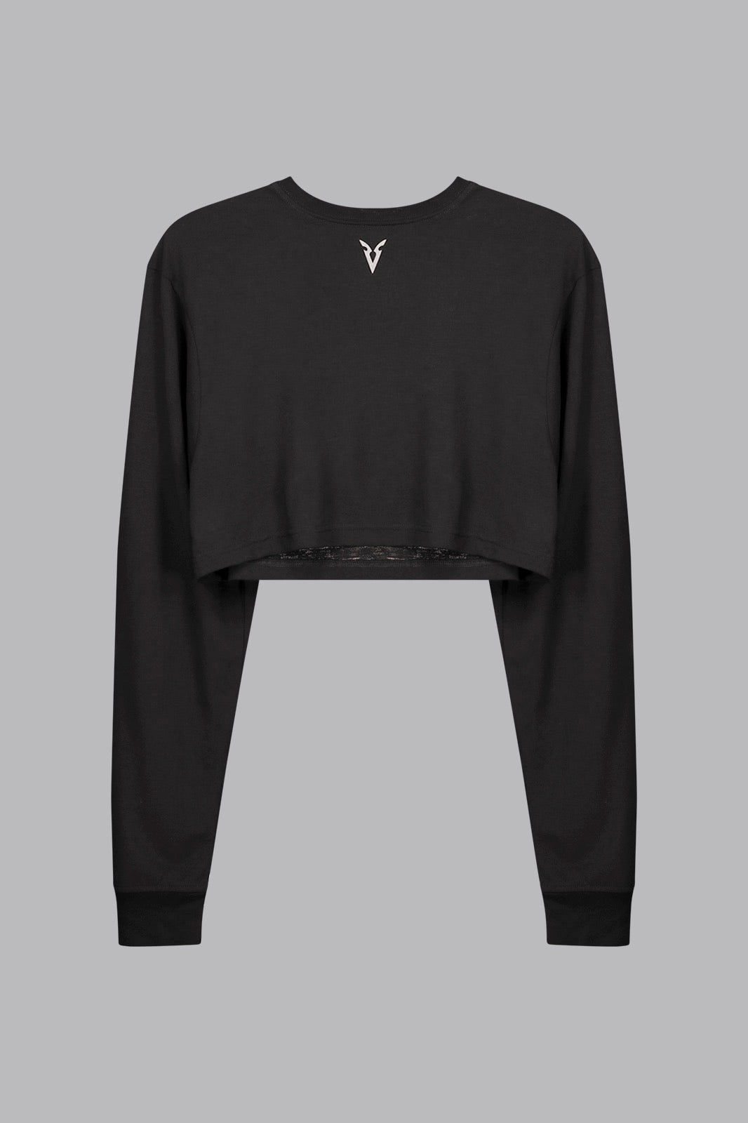 Signature Long Sleeved Cropped T-Shirt - Black