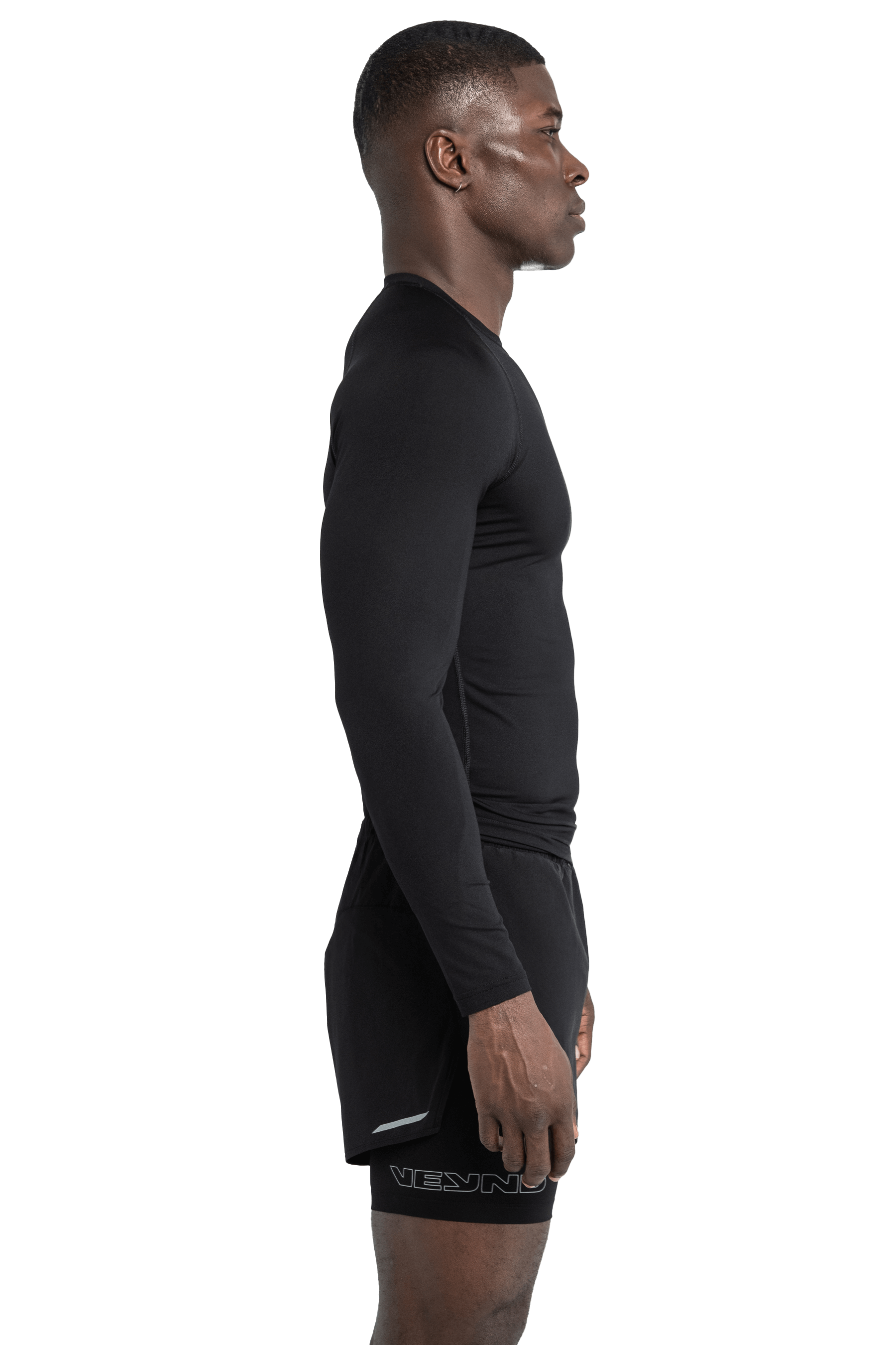 MUSCLE LONG SLEEVE T-SHIRT - BLACK