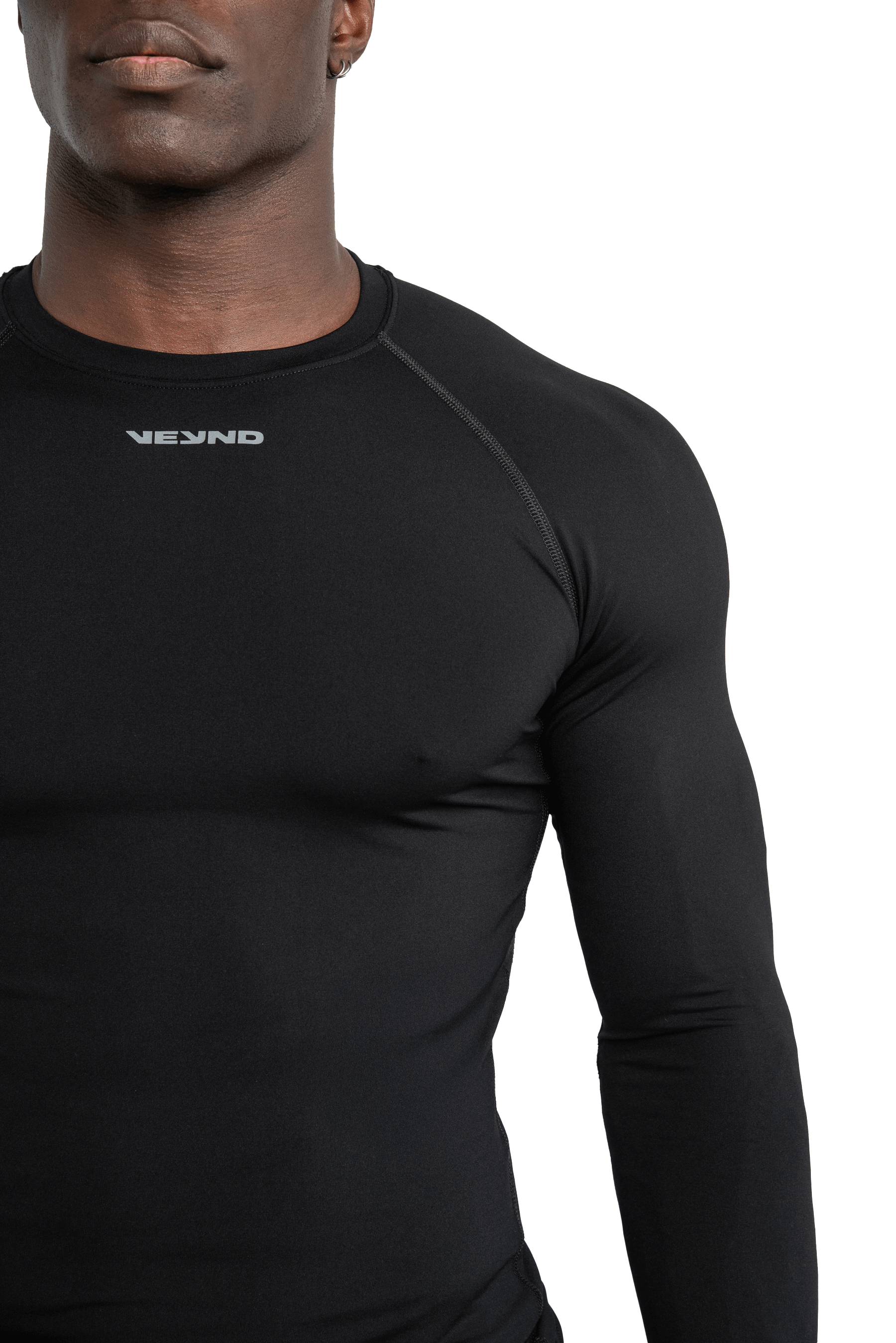MUSCLE LONG SLEEVE T-SHIRT - BLACK