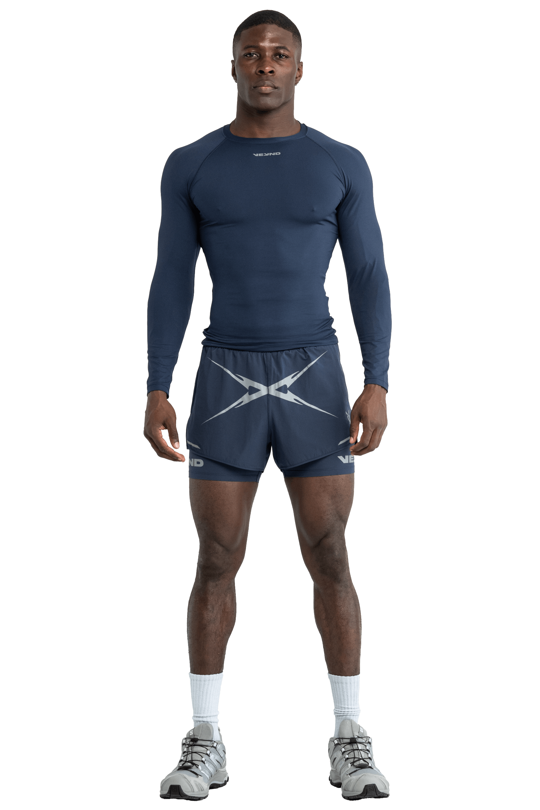 MUSCLE LONG SLEEVE T-SHIRT - NAVY