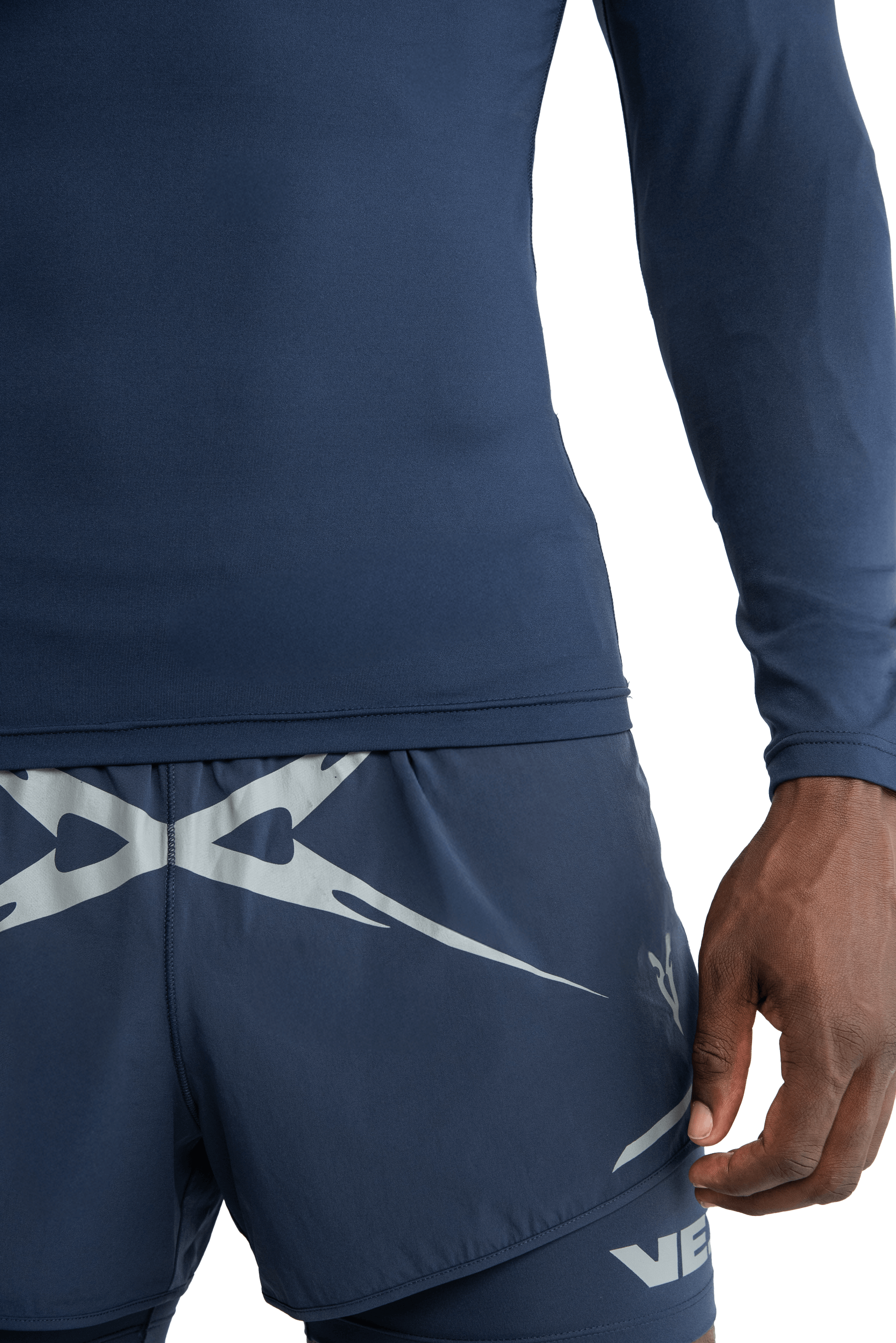 MUSCLE LONG SLEEVE T-SHIRT - NAVY