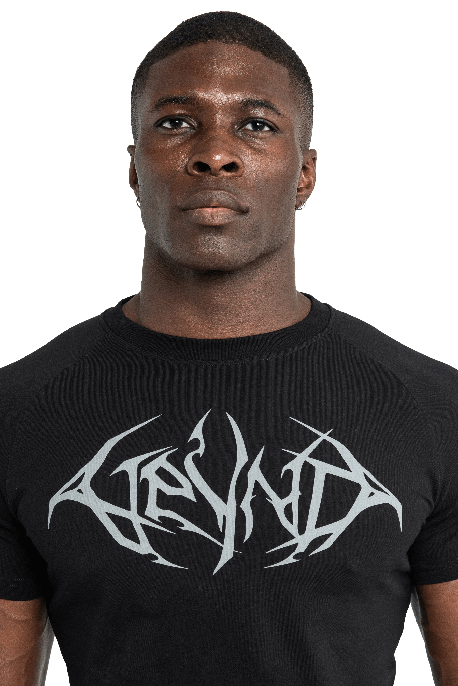 T-SHIRT GRAY VEINS GRAPHIC - Black