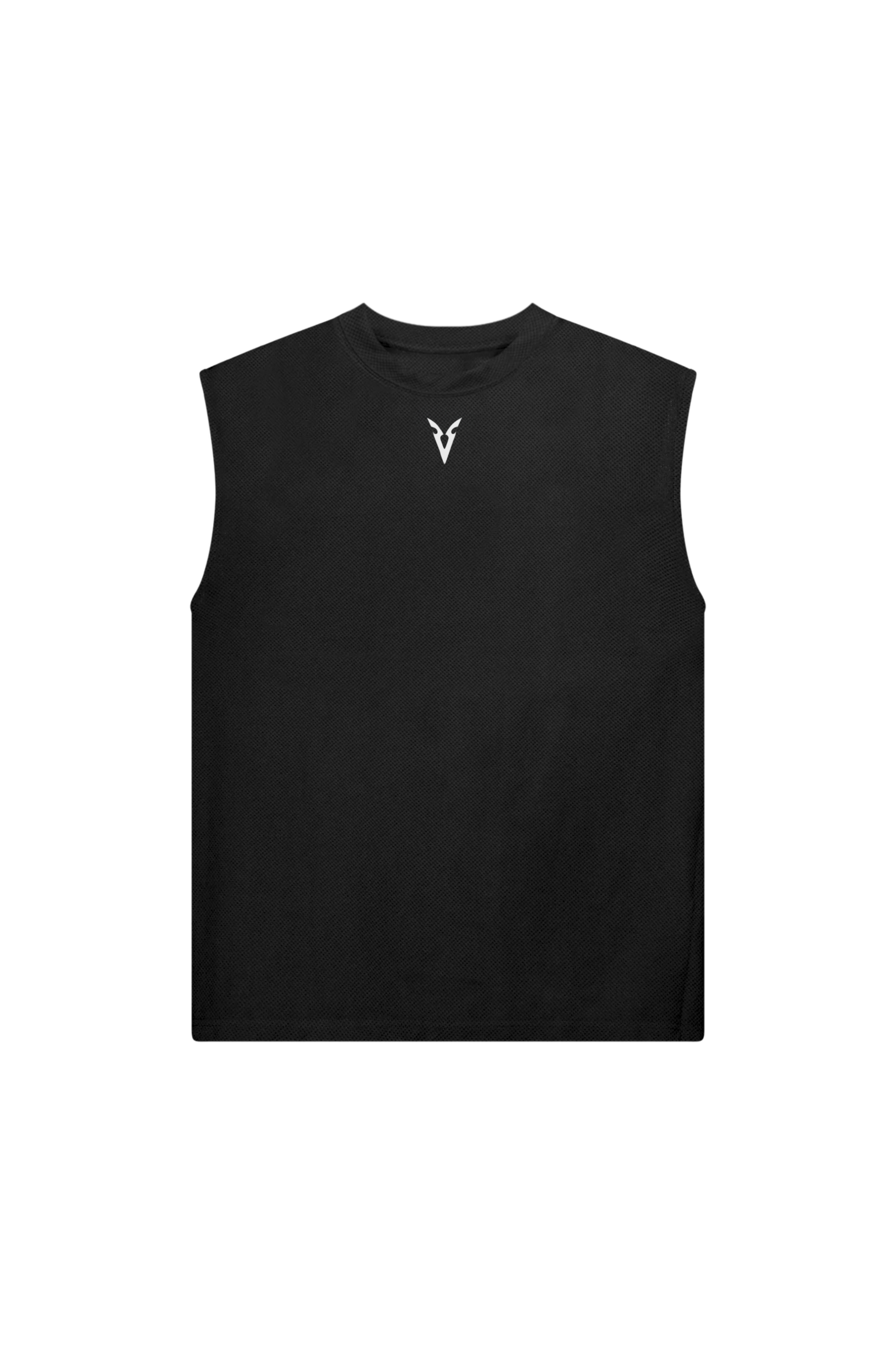 SLEEVELESS BOXY T-SHIRT VEYND GRAPHIC - Black