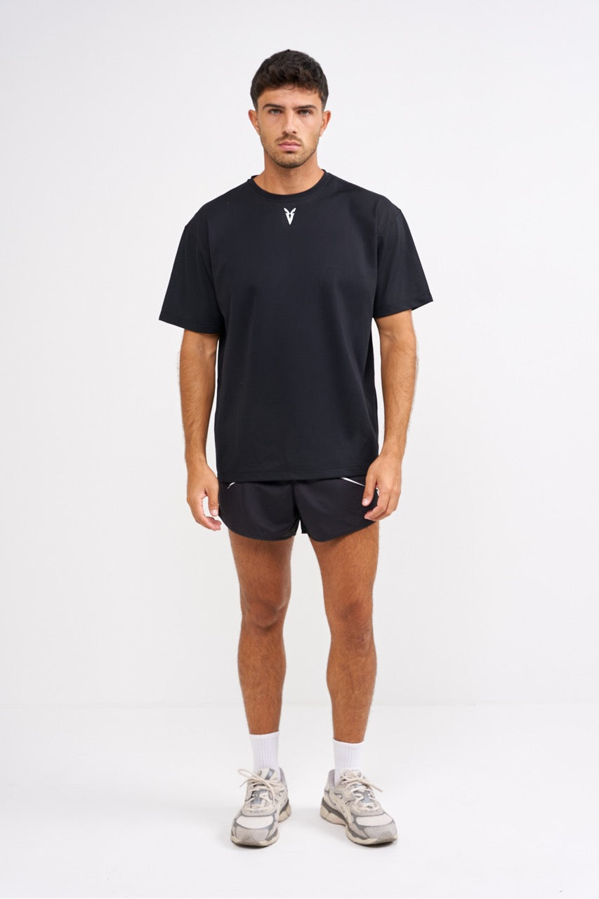BOXY T-SHIRT VEYND GRAPHIC - Black