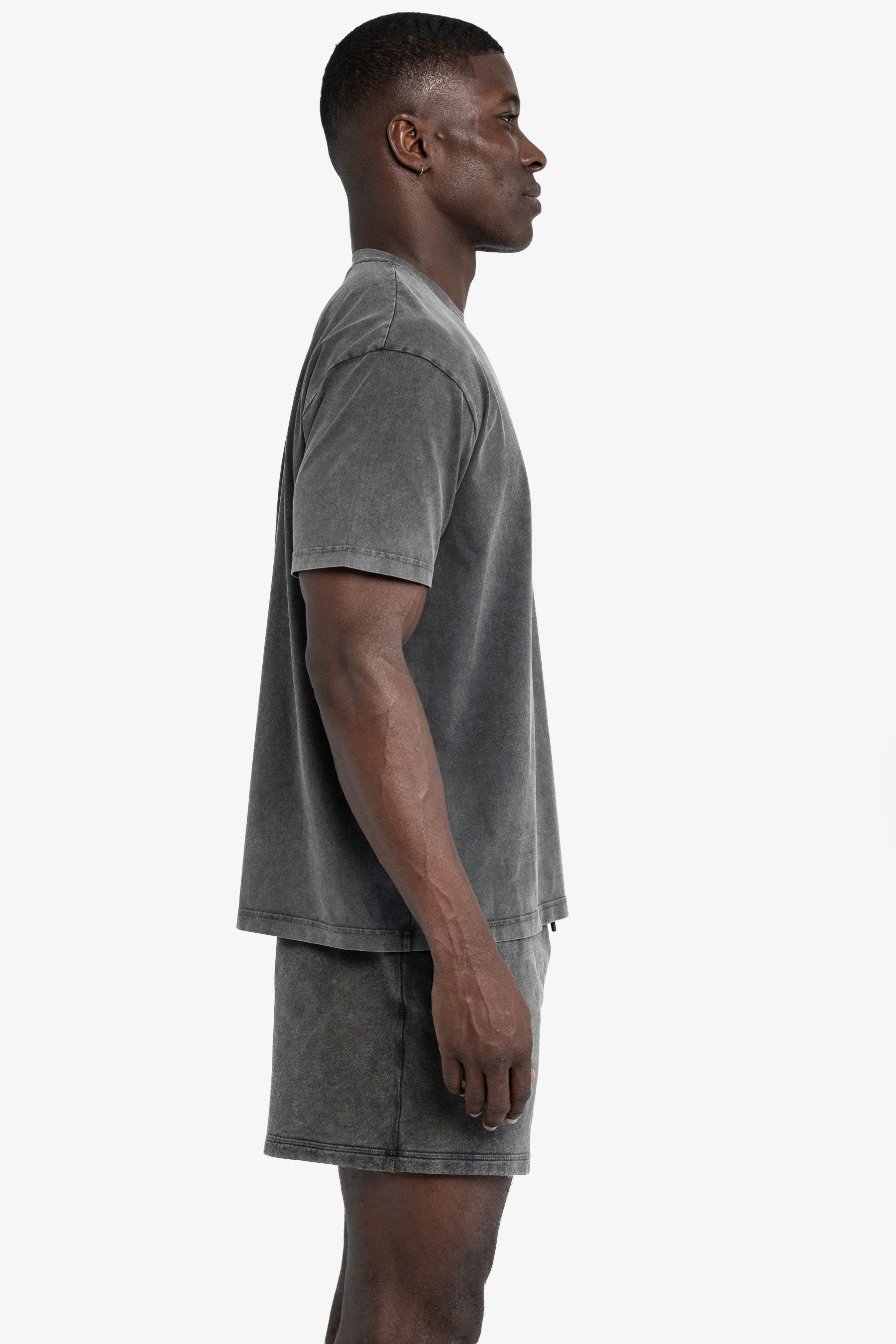 BOXY T-SHIRT OVERSIZED FIT - STORM GRAY